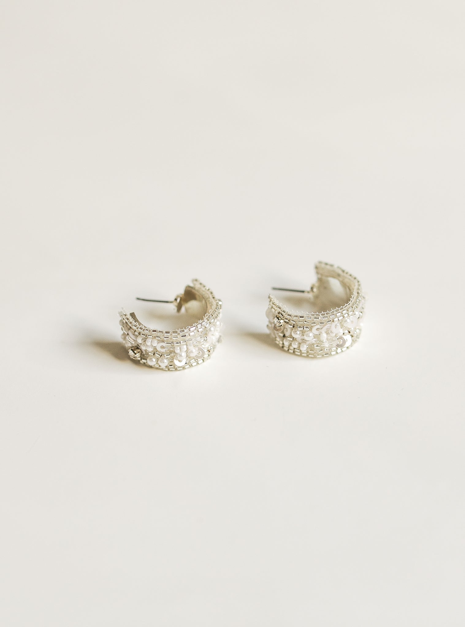 Clara Silver Hoop Earrings - Sale