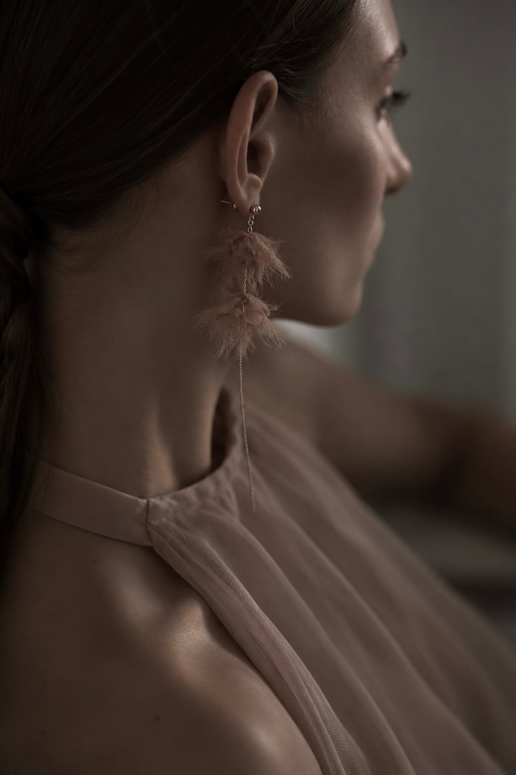 Adina Strand Earrings - Blush
