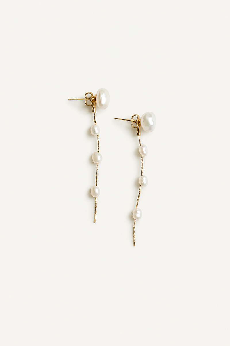 アクセサリー A.B. ELLIE FreshwaterPearl 2:1 Micro Freshwater Pearl Strand Earrings | Pearl Strand Earrings