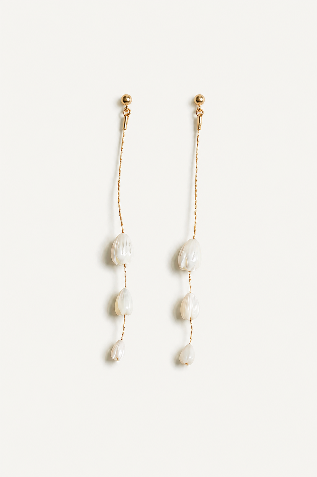 Mother of Pearl Strand Earrings - Full