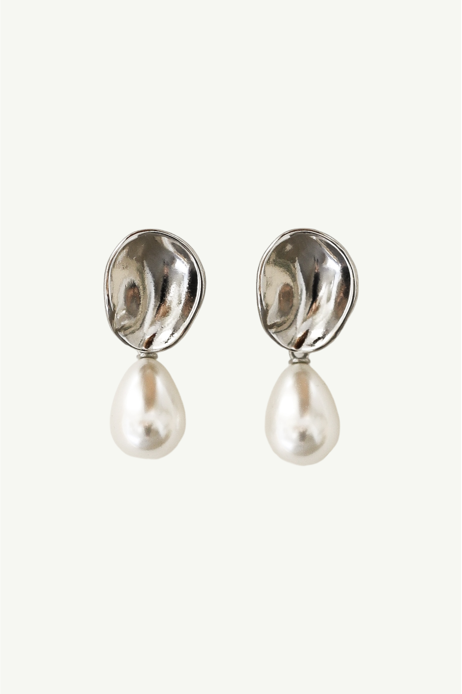 Sculptural Pearl Drop Earrings - Sale