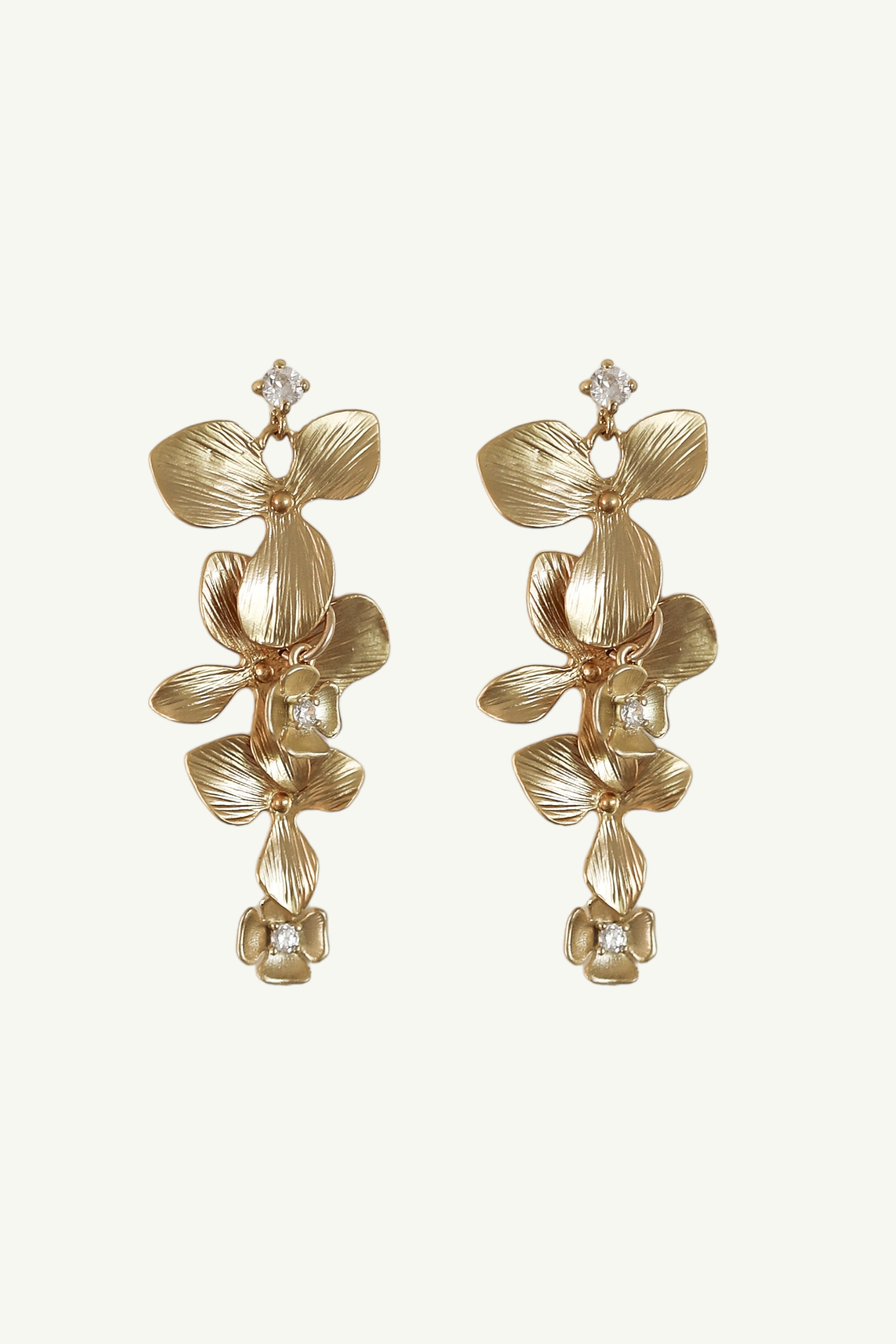 Floral Cascading Drop Earrings - Sale