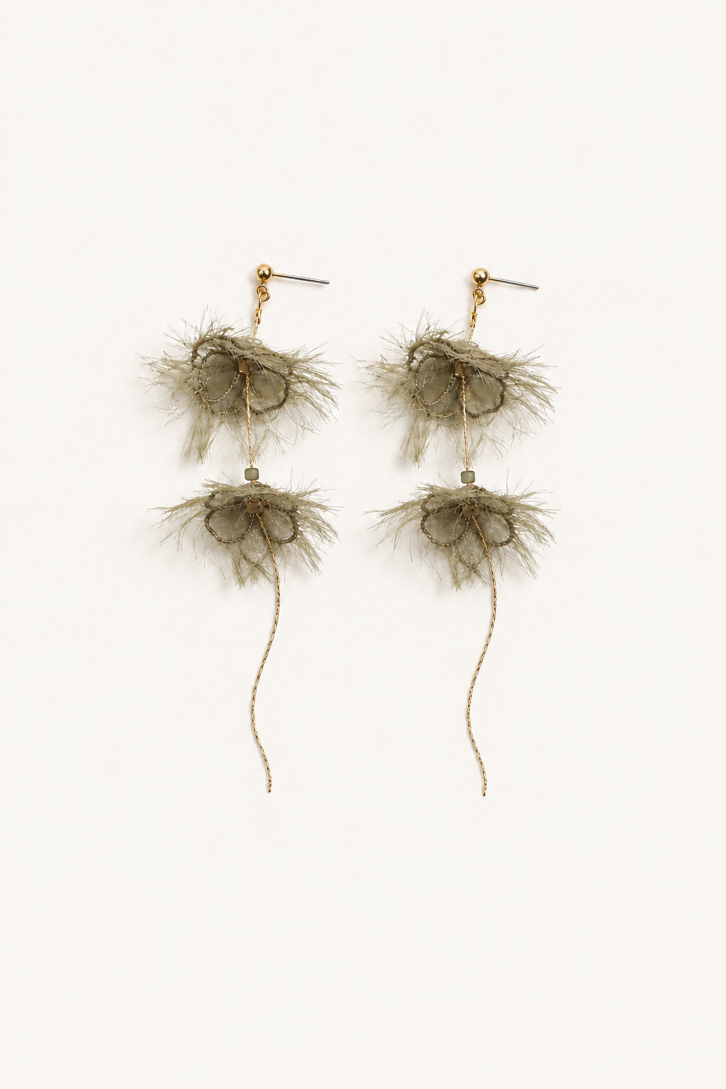 Adina Strand Earrings - Olive