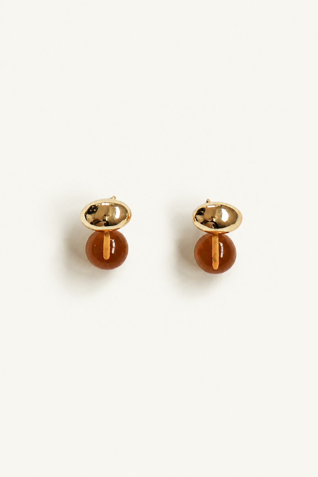 Orb x Glass Spheres Earrings - Amber