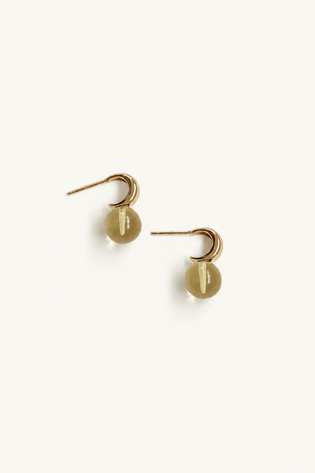Crescent Glass Hoops - Butter