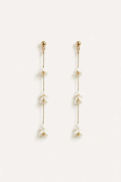 Blossom Half Strand Earrings | Bridal Floral Statement Earrings