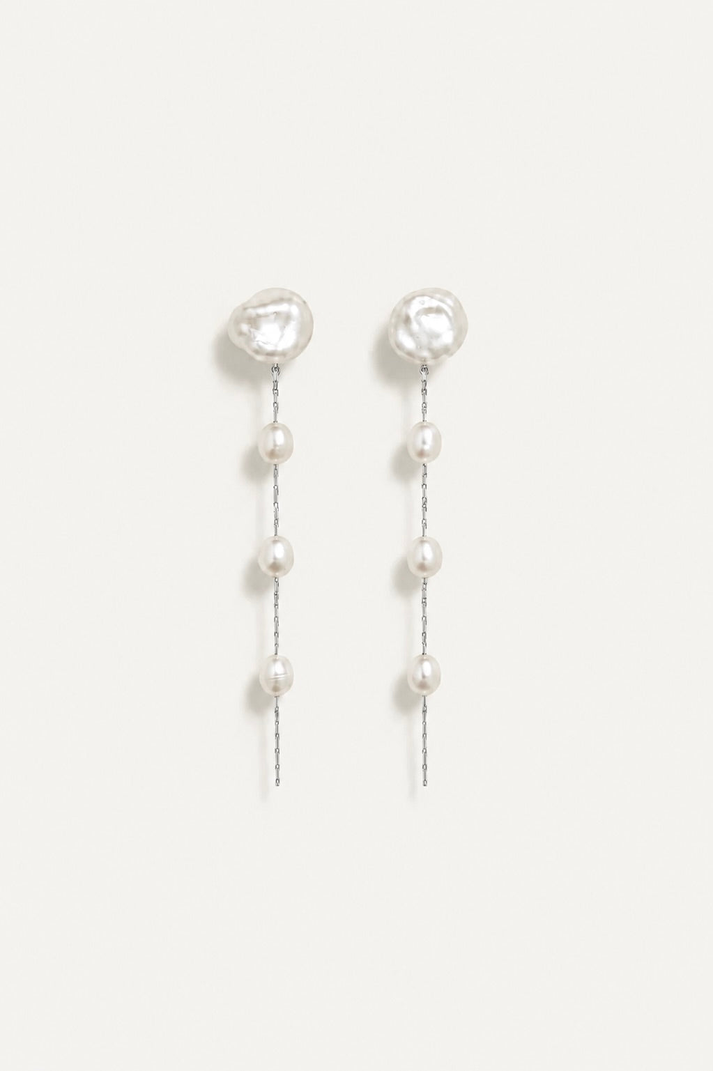 2:1 Micro Freshwater Pearl Strand Earrings
