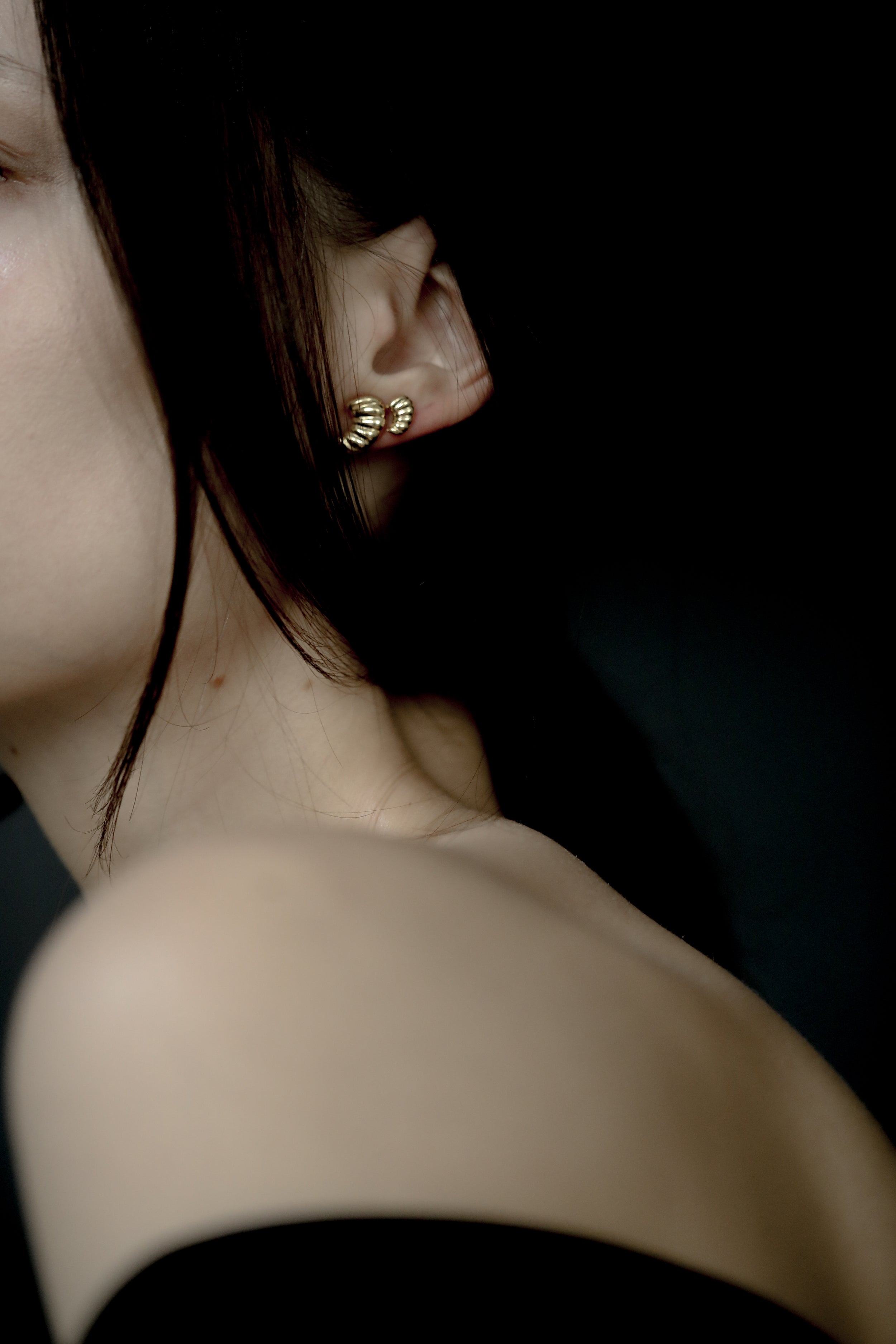 Crescent Sculptural Stud Set