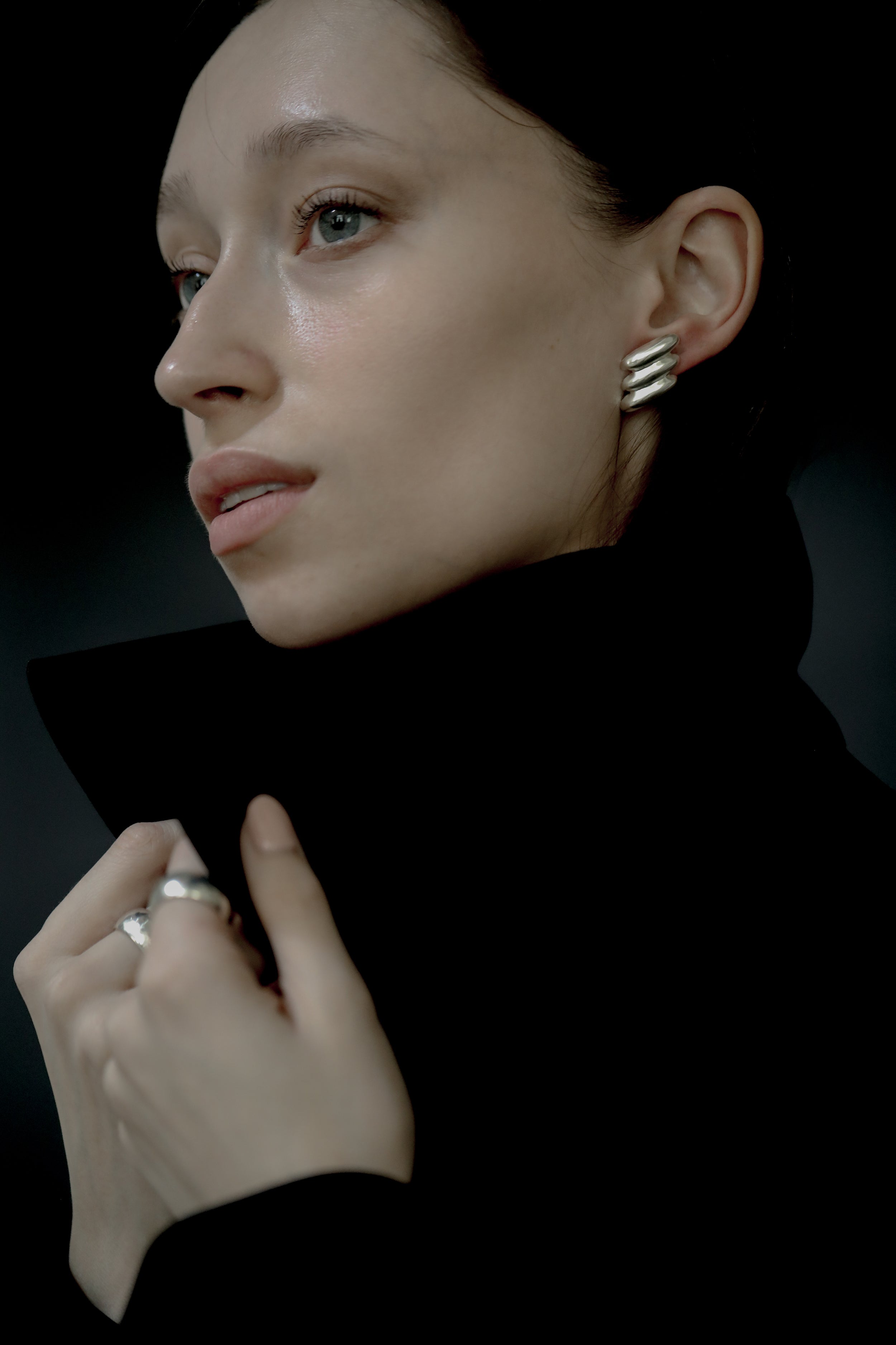 Folded III Stud Earrings | Sculptural Statement Studs | A.B. ELLIE