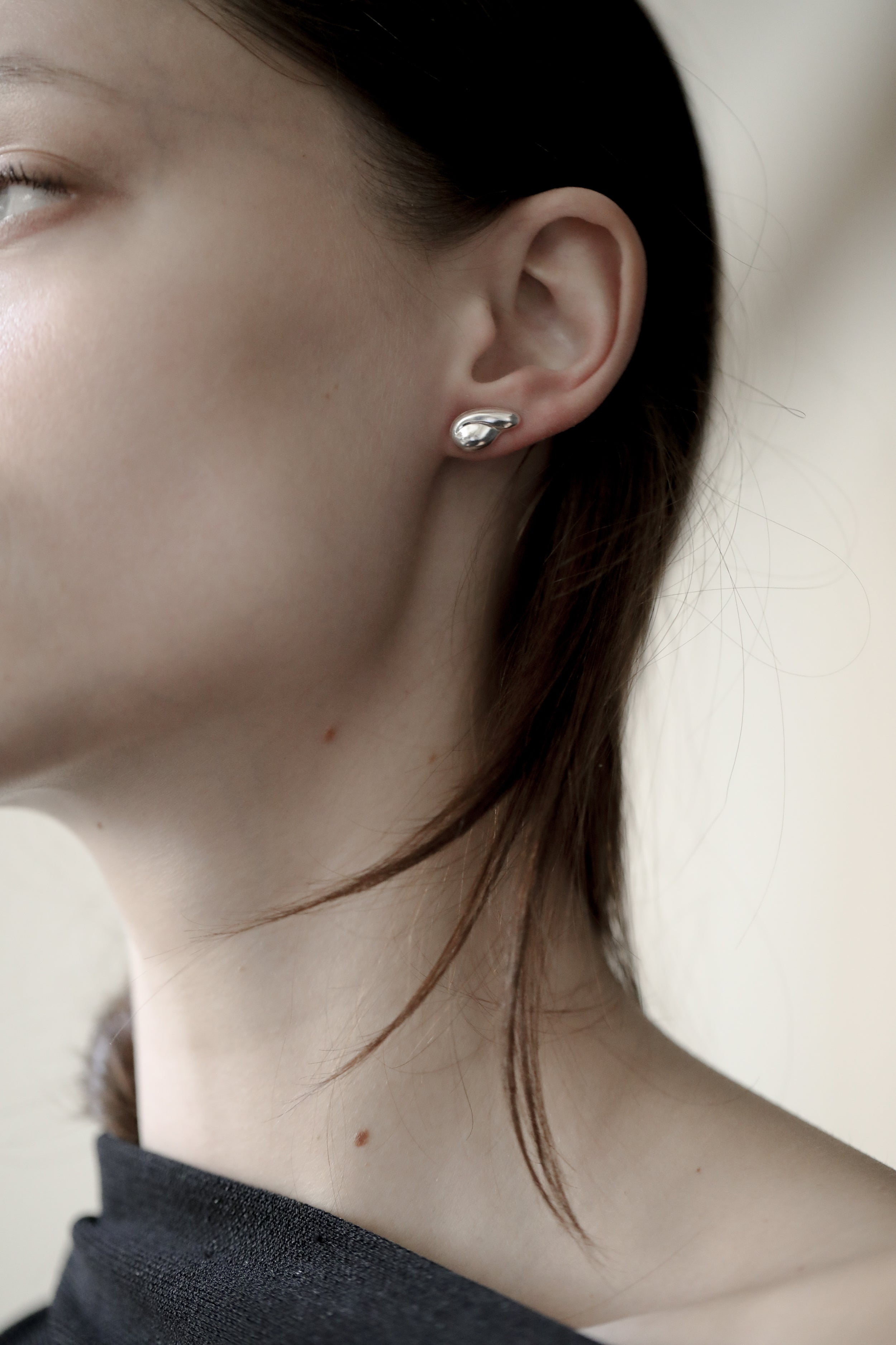 Contour Form Sculptural Stud Earrings
