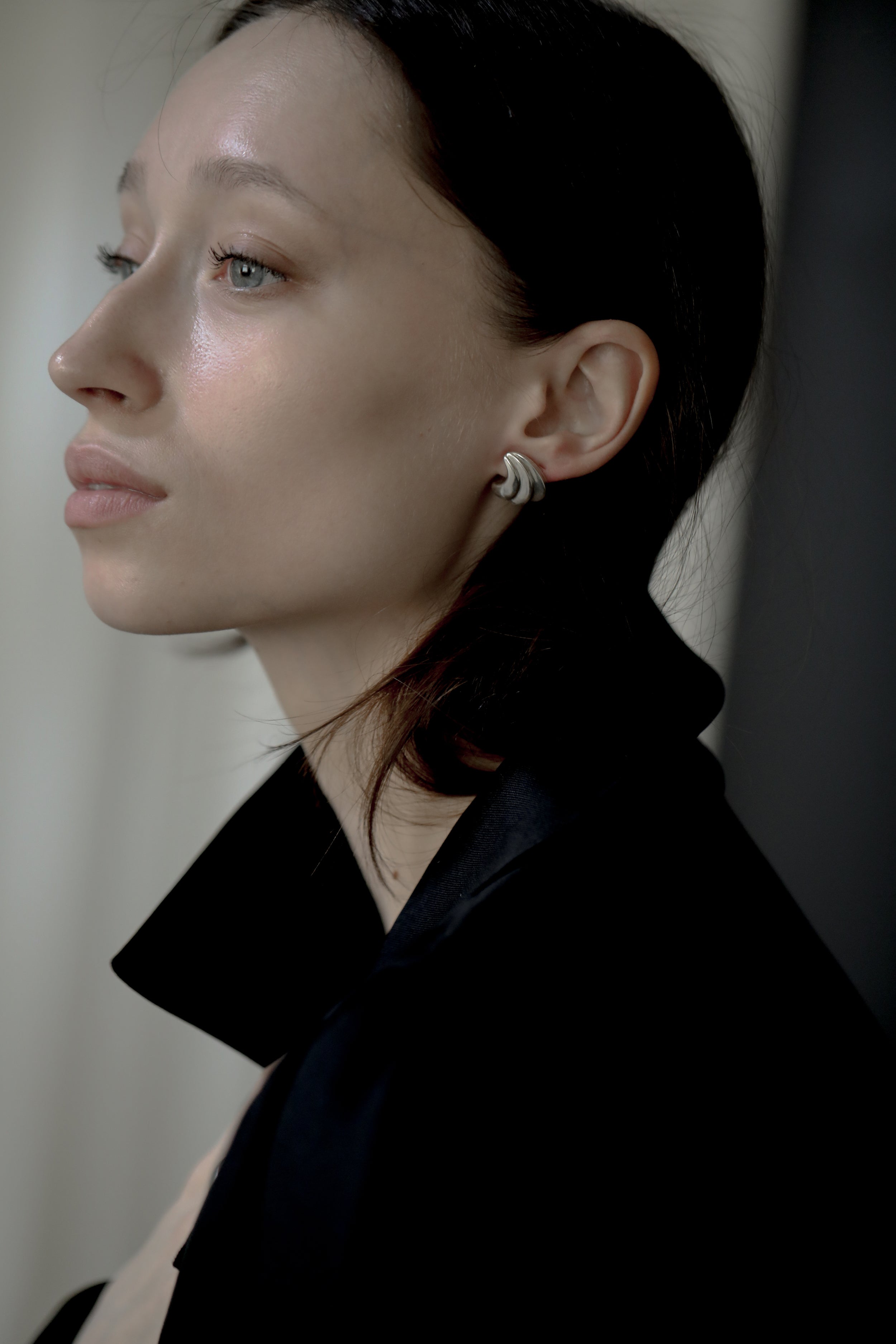 Sculptural Sway Stud Earrings | Sculptural Everyday Studs | A.B. ELLIE