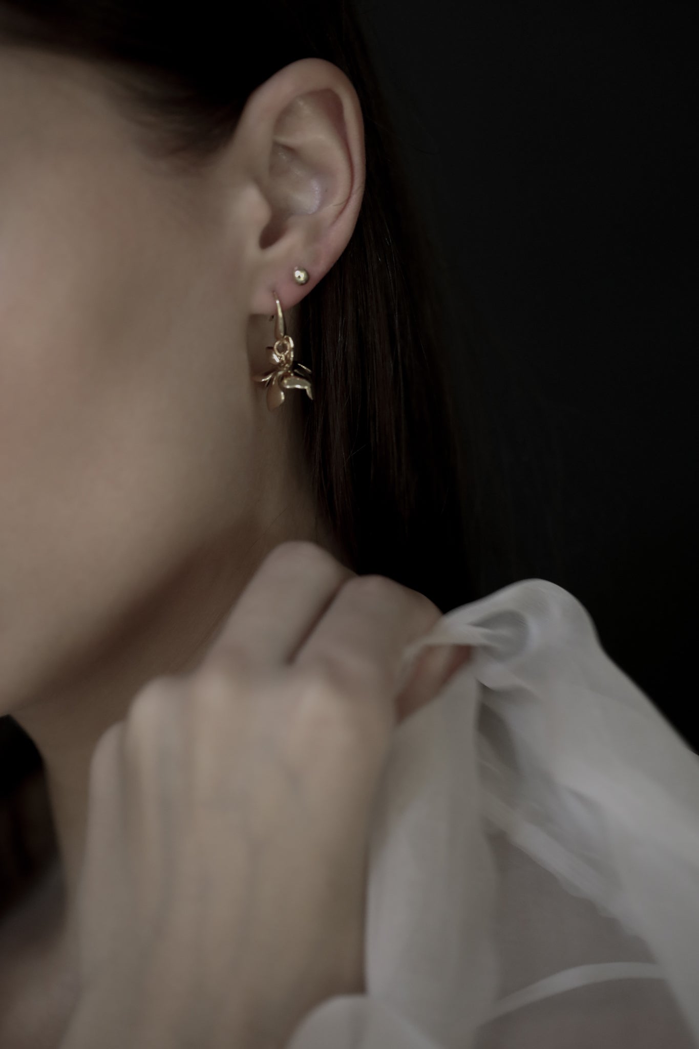 Floral Abstract Drop Earrings - Sale