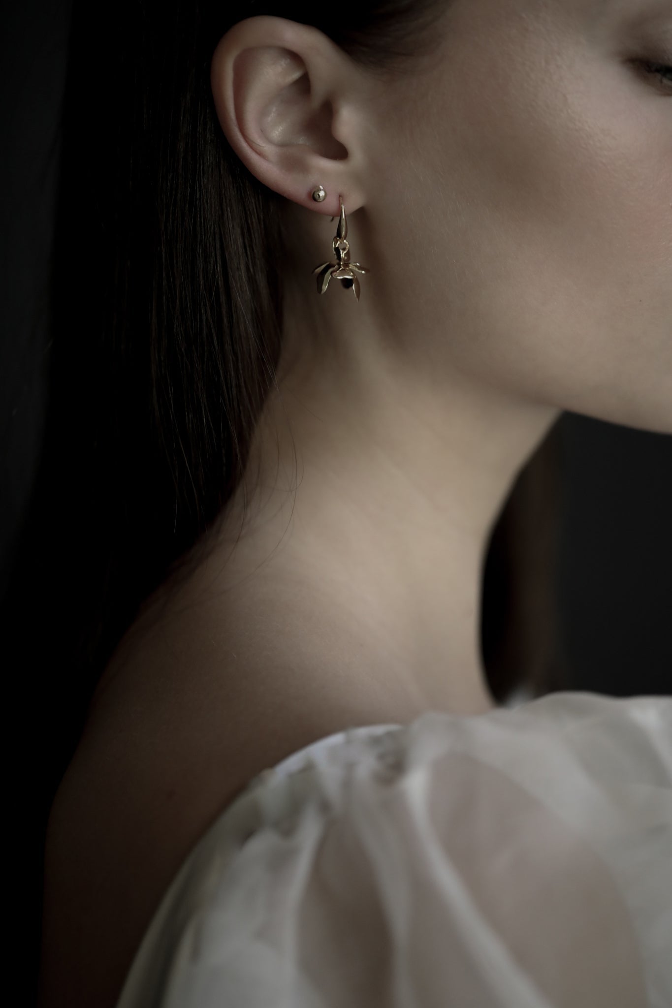 Floral Abstract Drop Earrings - Sale