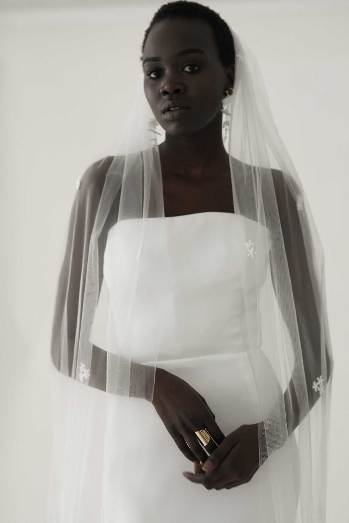 Aster Raffia Veil