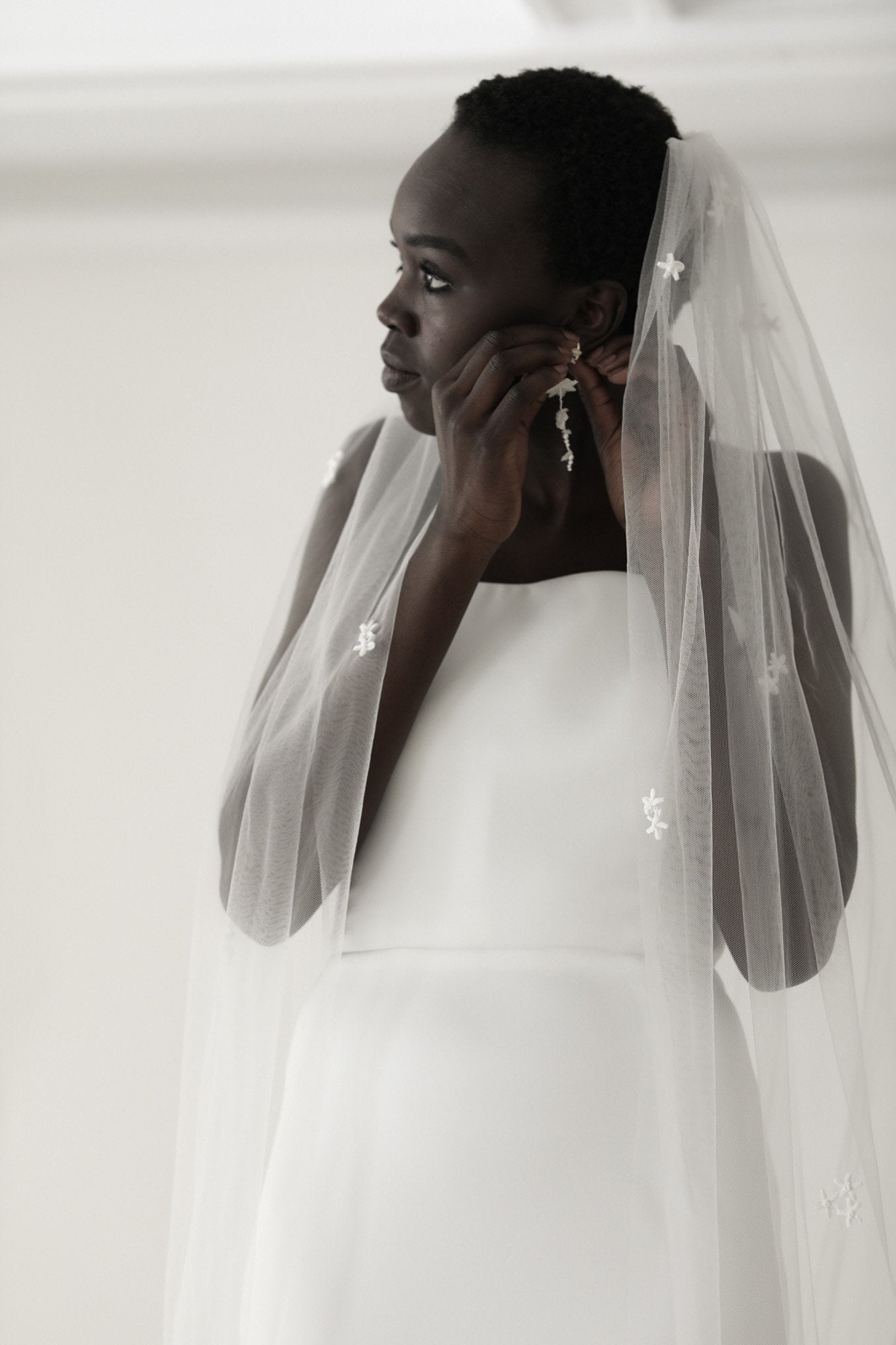 Aster Raffia Veil