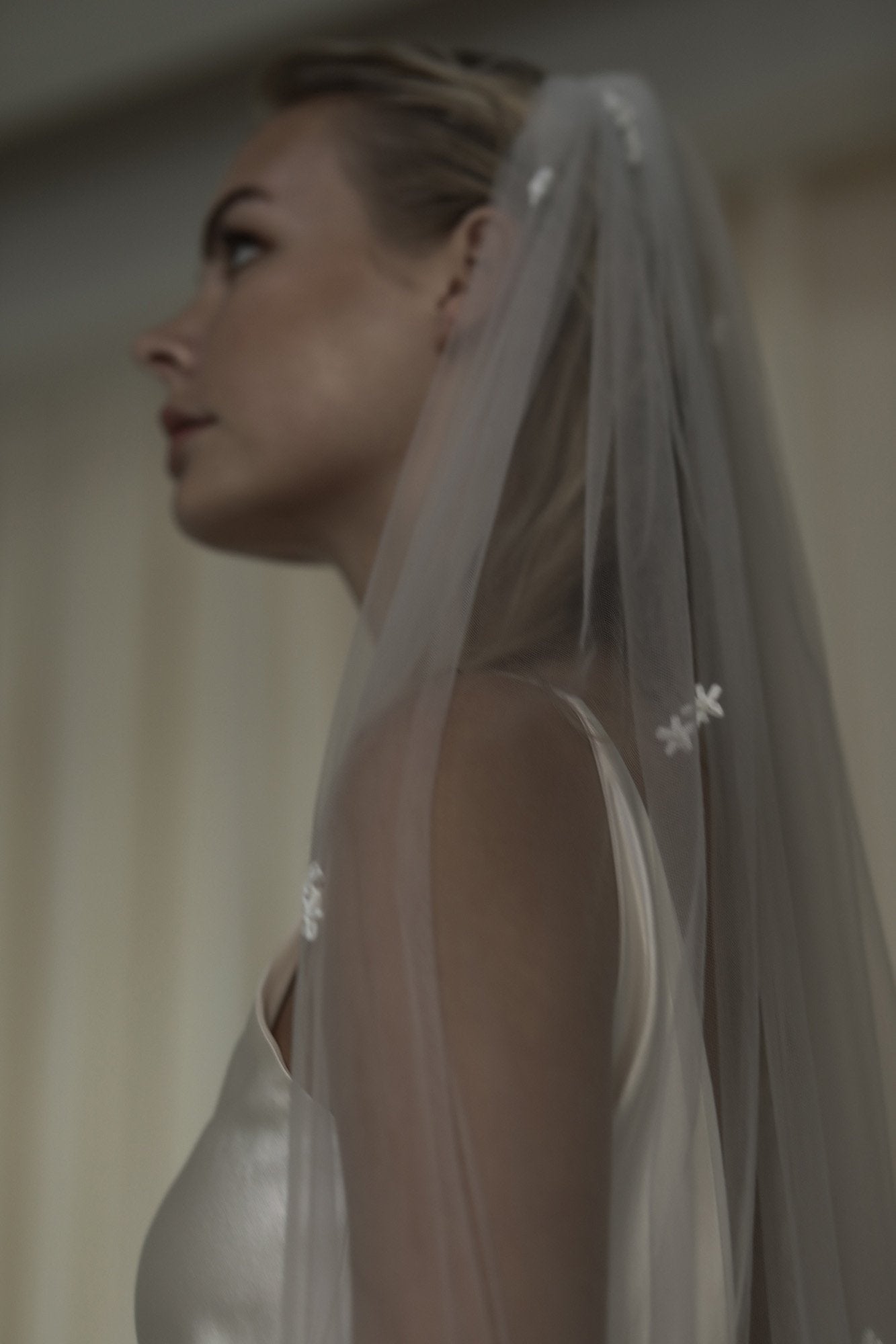 Aster Raffia Veil