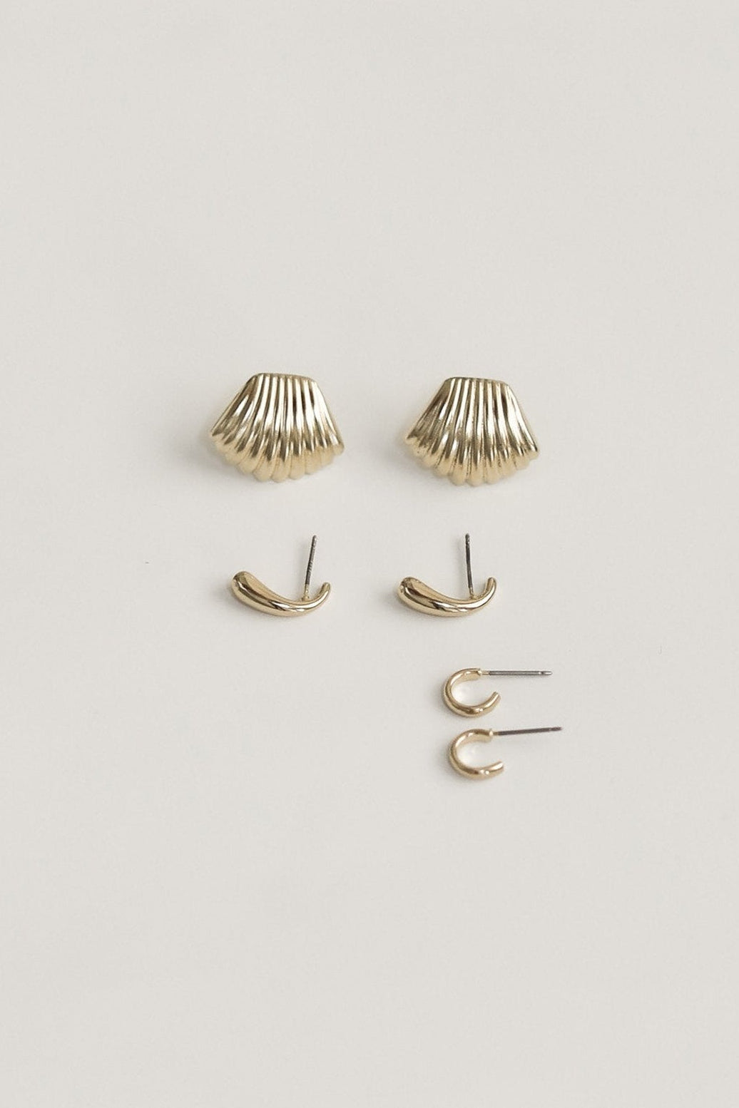 Ava Gold Stacker Earrings