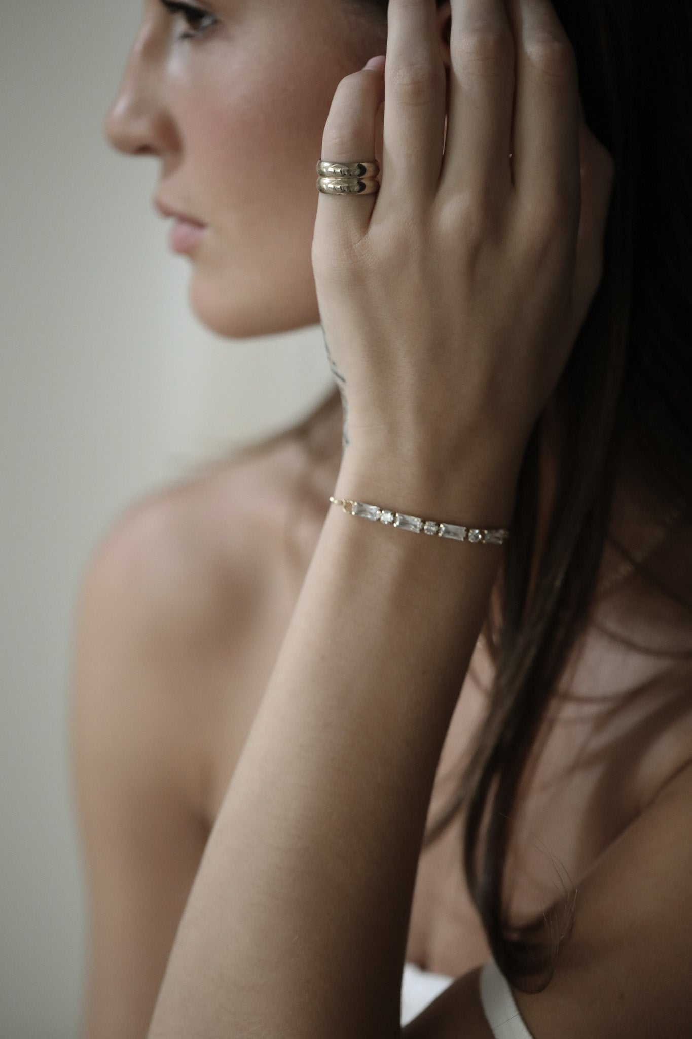 Baguette Gold Bolo Bracelet - Sale