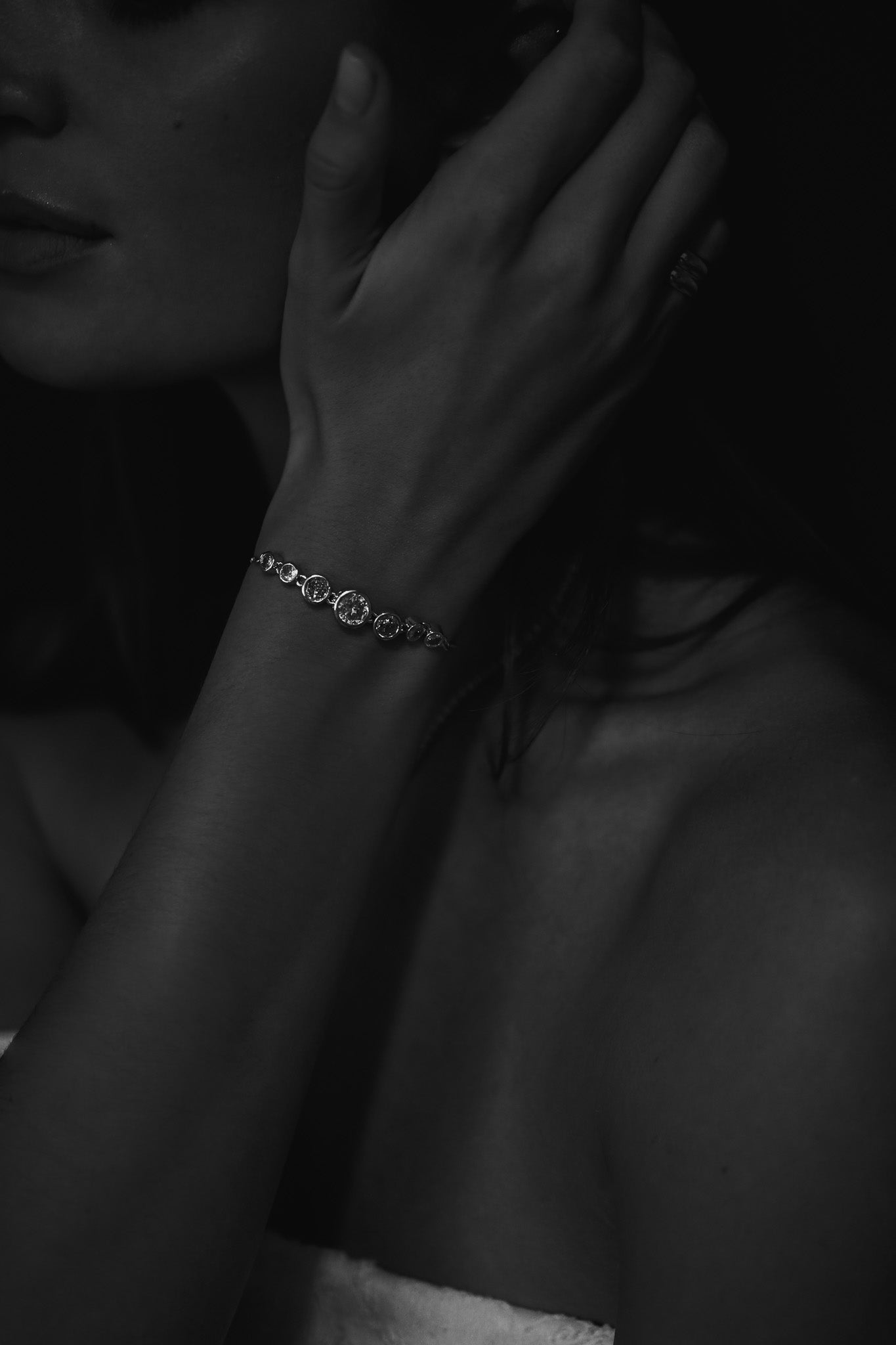 Bezel Gold Bolo Bracelet - Sale