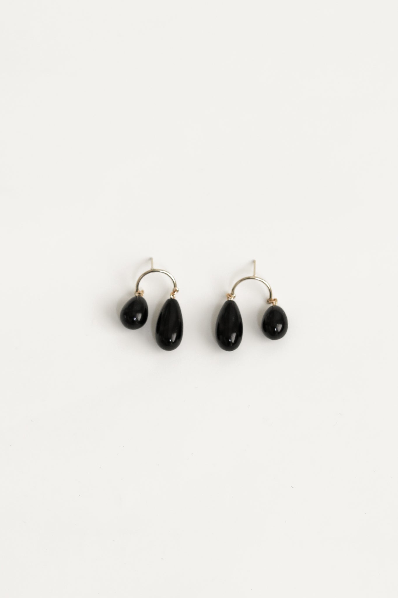 Glass Asymmetric Drops - Black