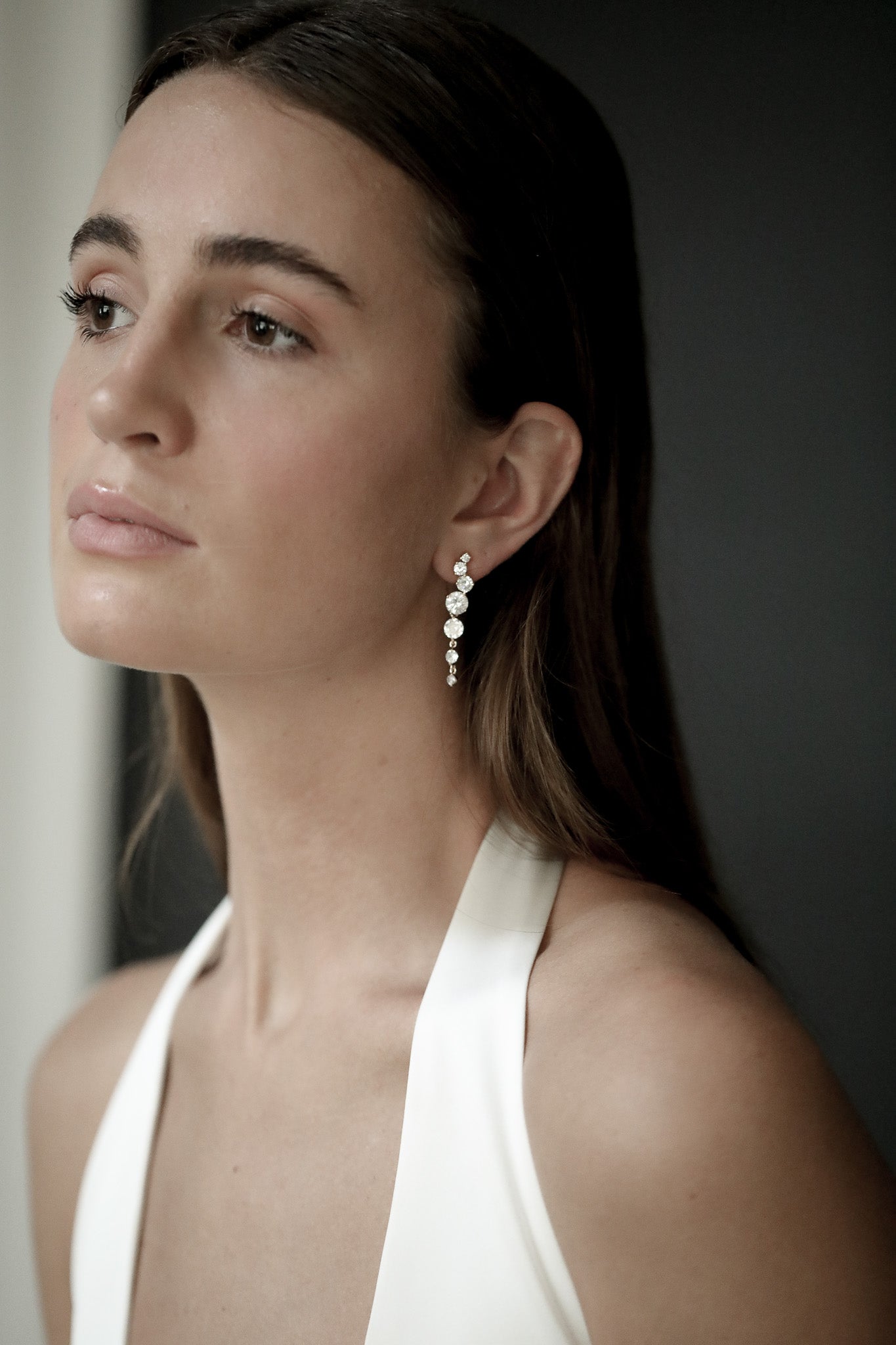 Crystal Cluster Drop Earrings - Sale