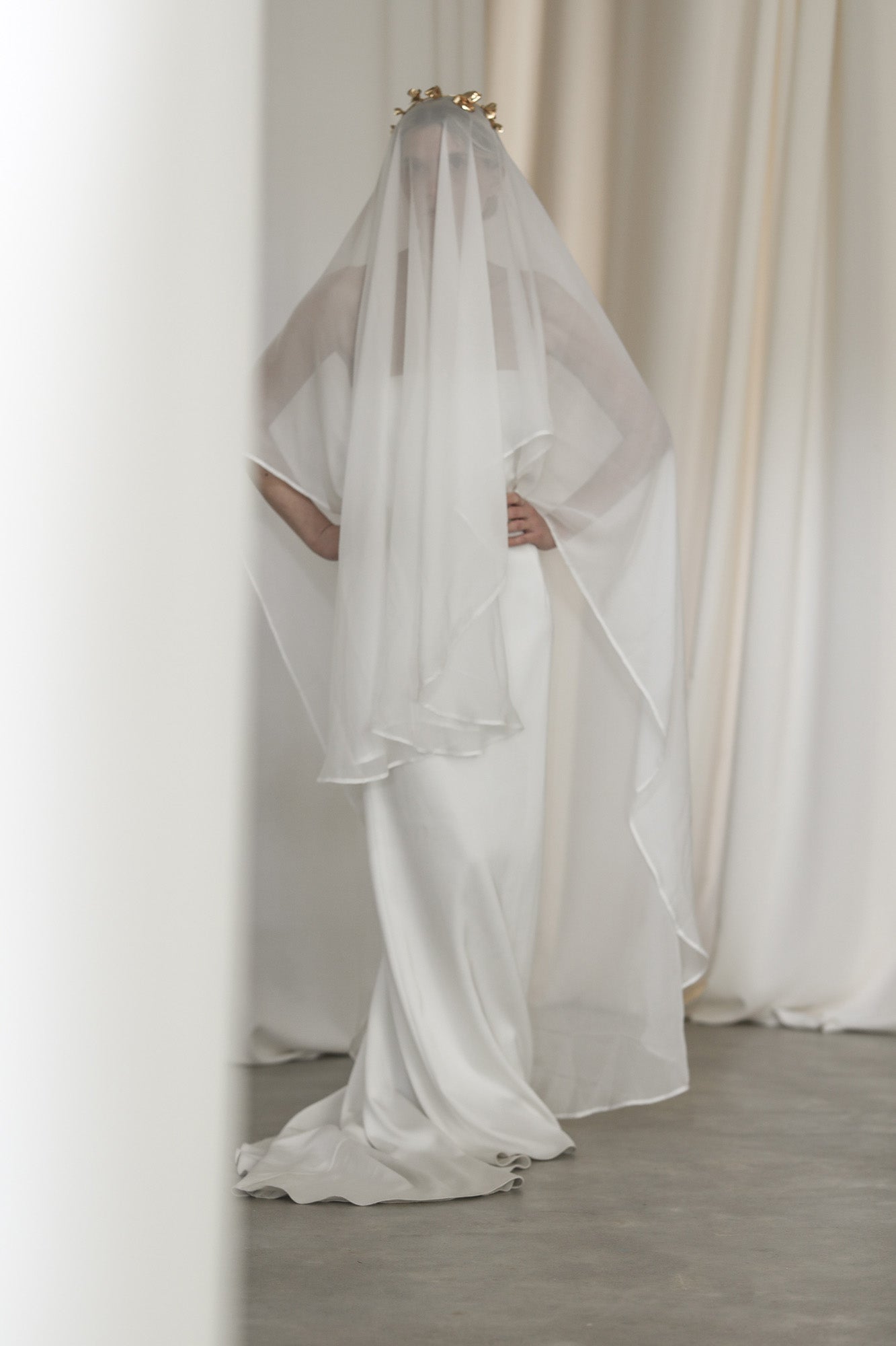 Silk Chiffon Drop Veil