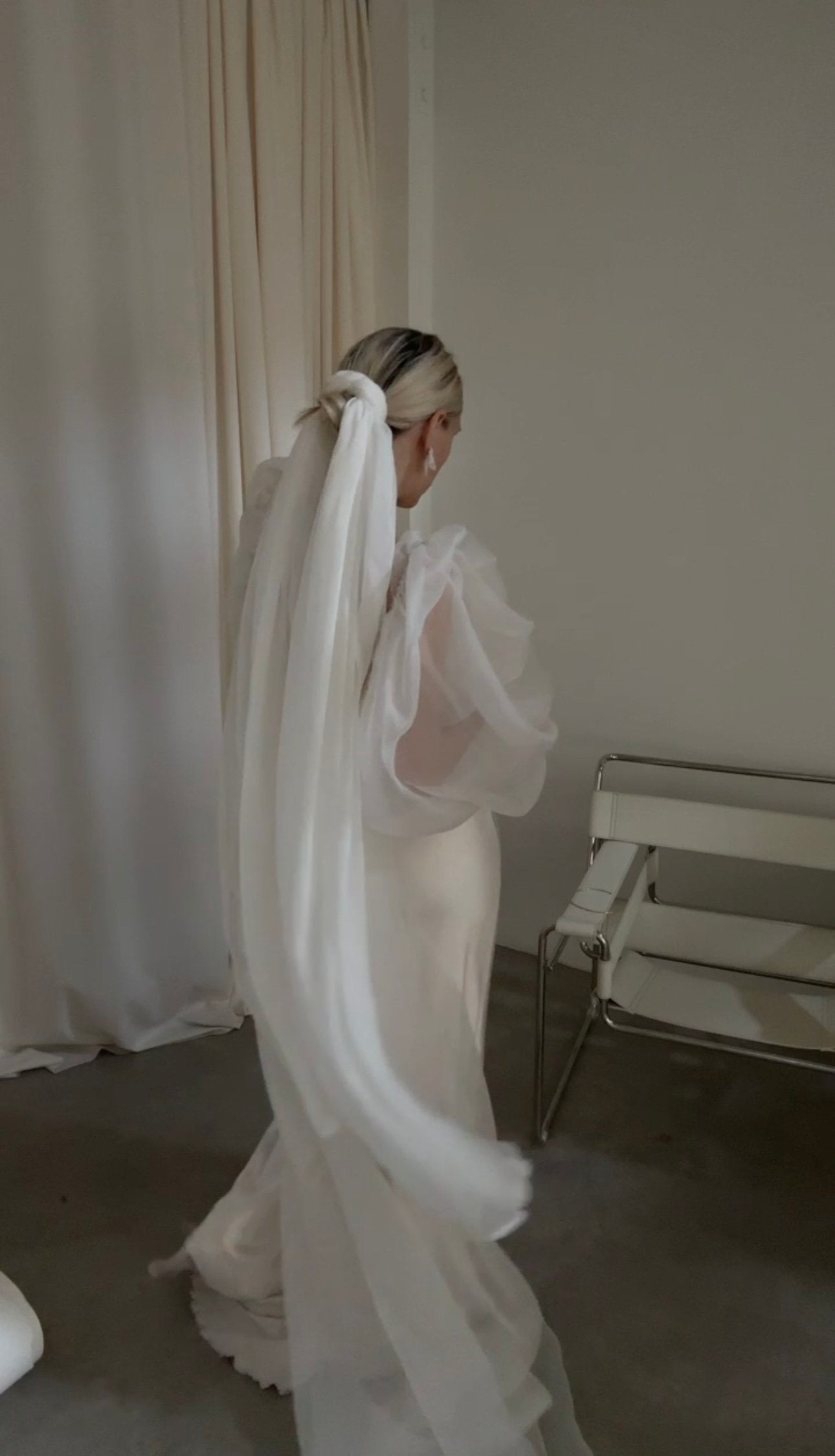 Silk Chiffon Drop Veil