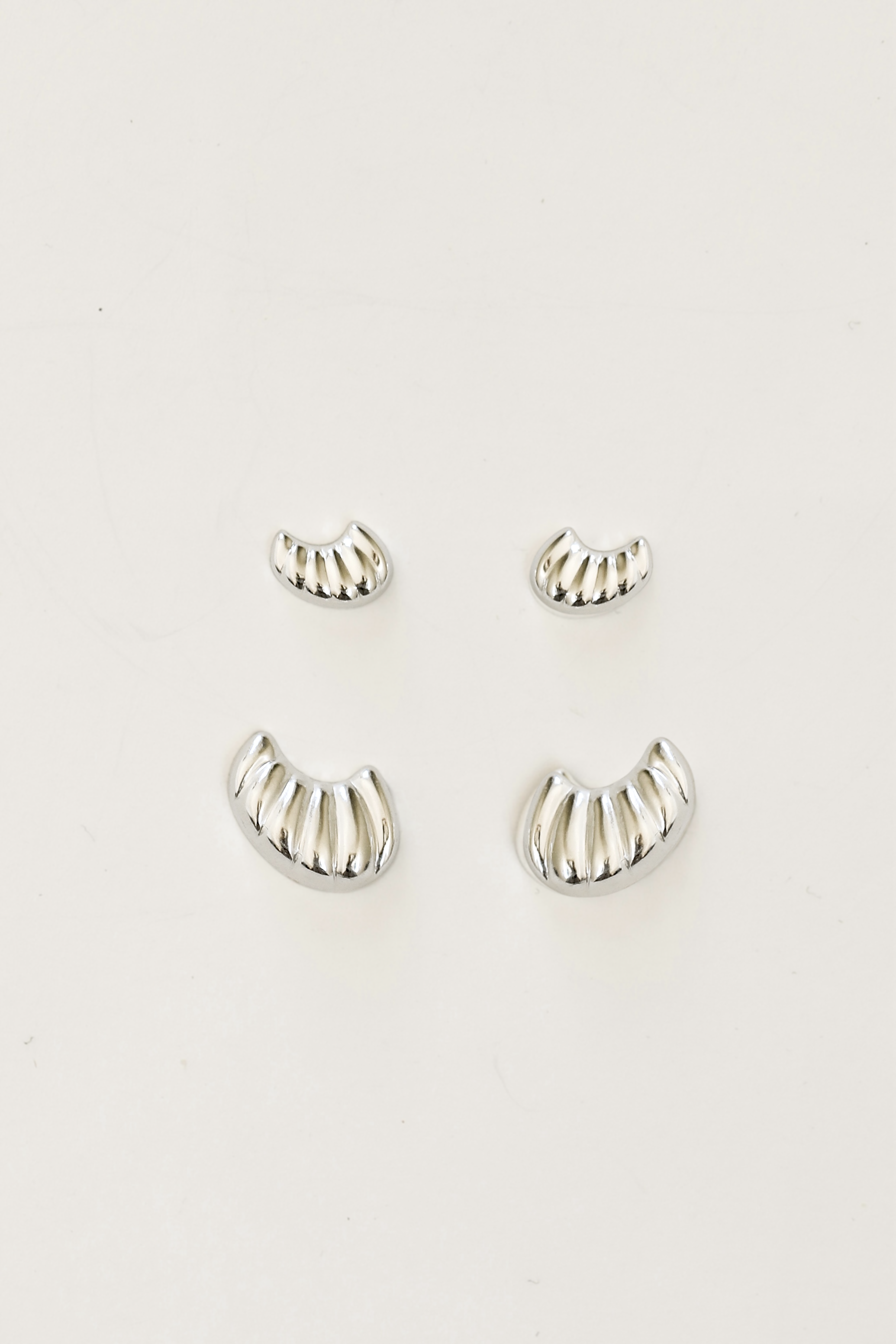 Crescent Sculptural Stud Set
