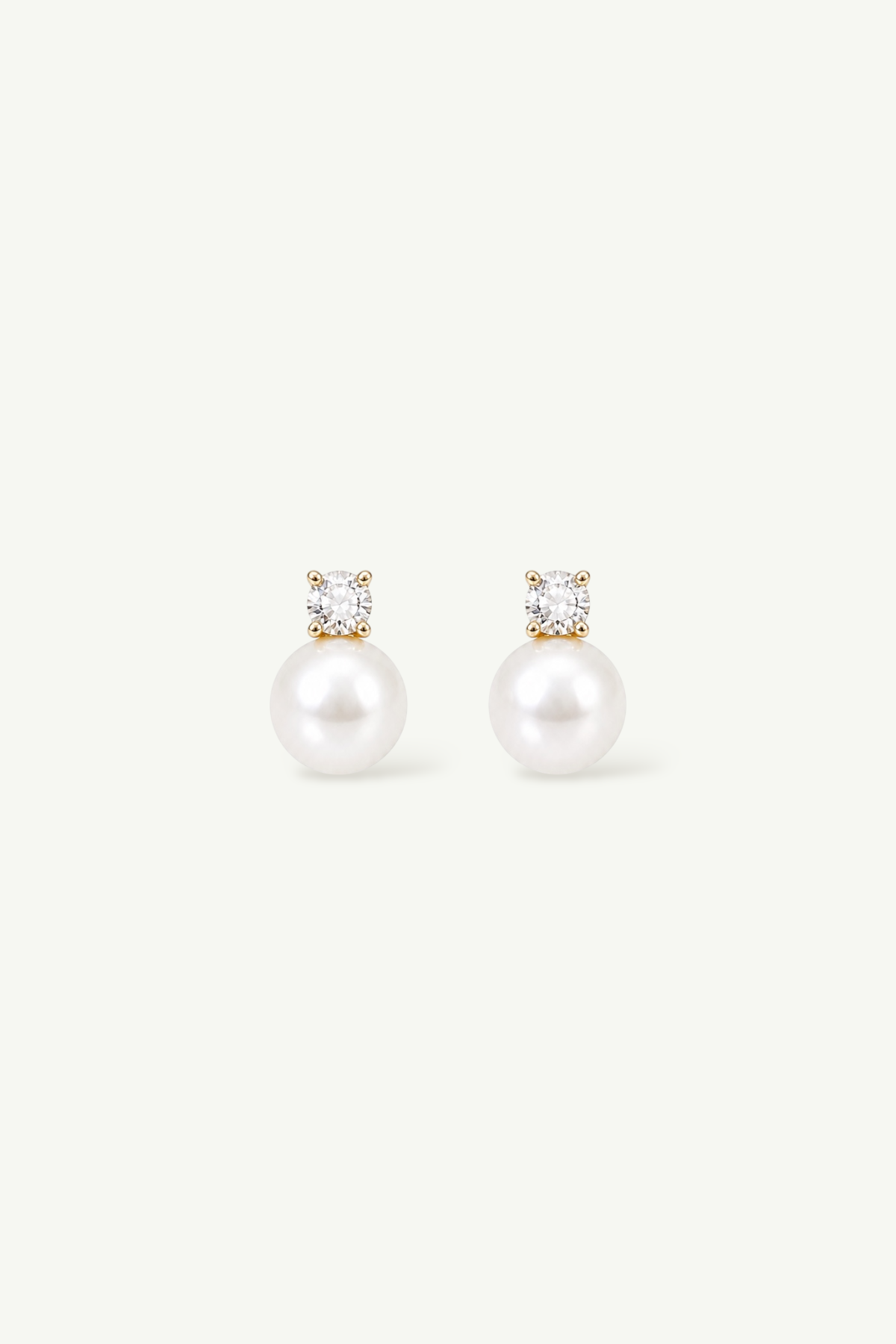 Crystal Pearl Stud Earrings - Sale