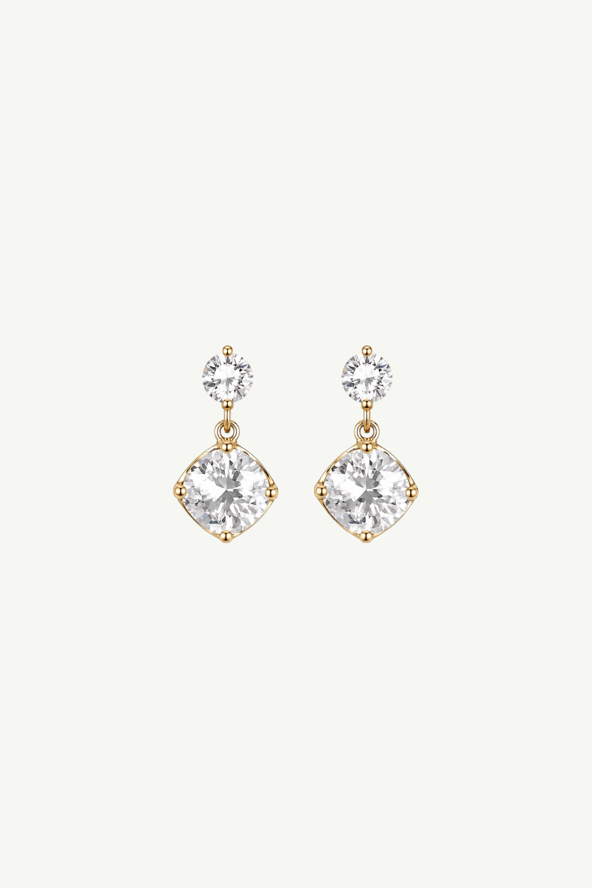 Micro Crystal Double Drop Earrings