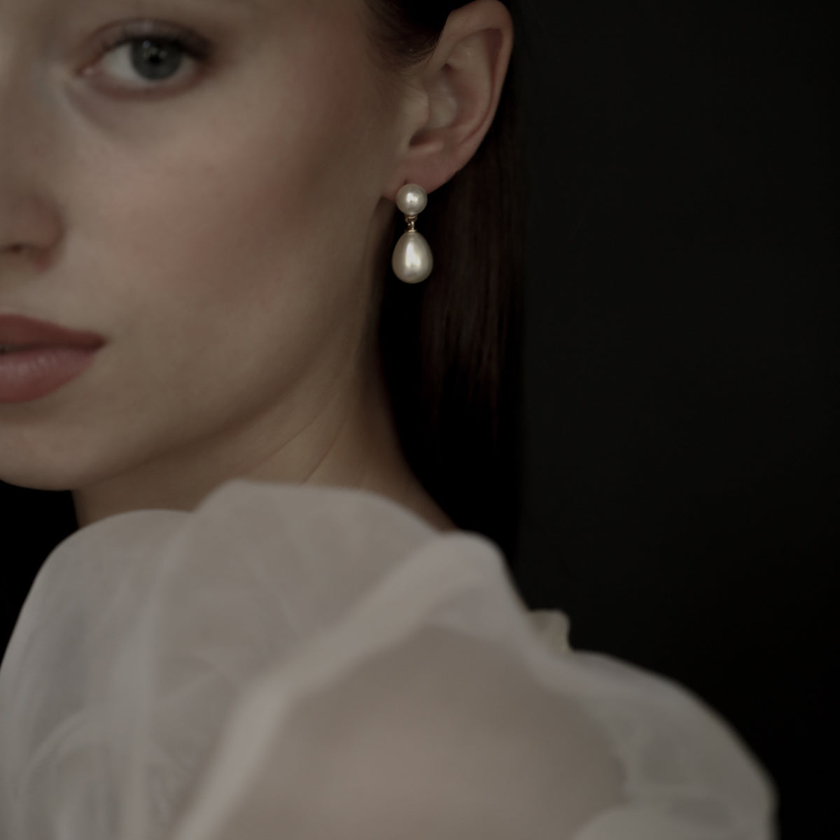 Pearl Double Drop Earrings | Bridal Jewelry | A.B. ELLIE