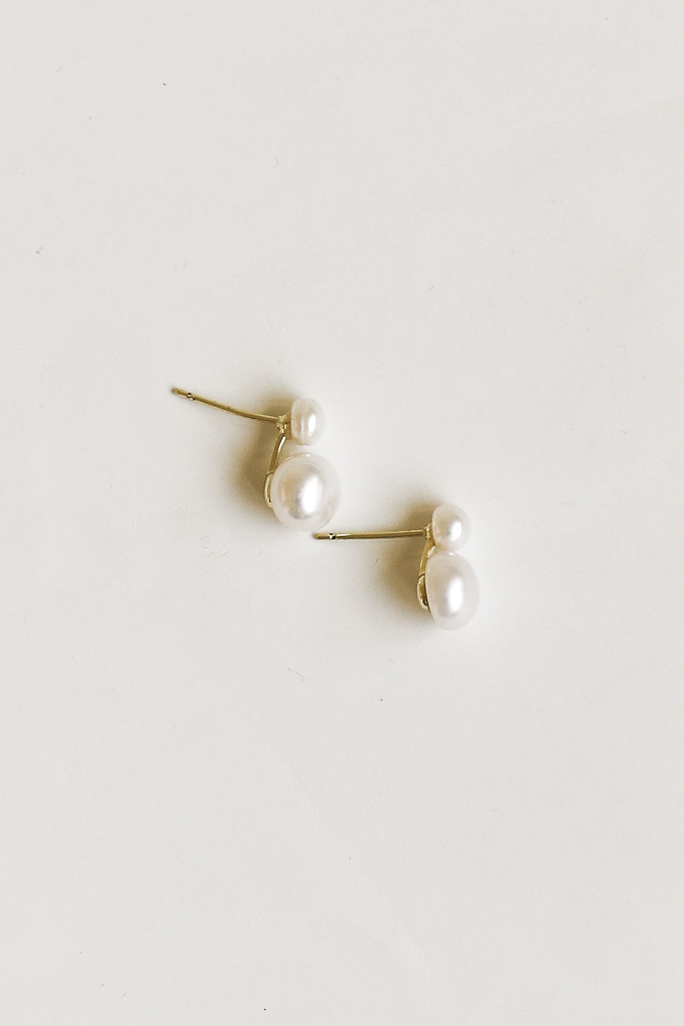 Pearl Stud + Micro Orb Earring Stacker Set
