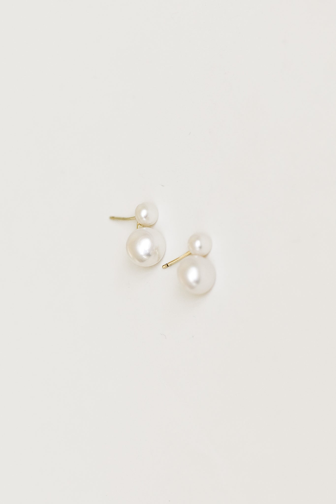 Pearl Stud + Micro Orb Earring Stacker Set