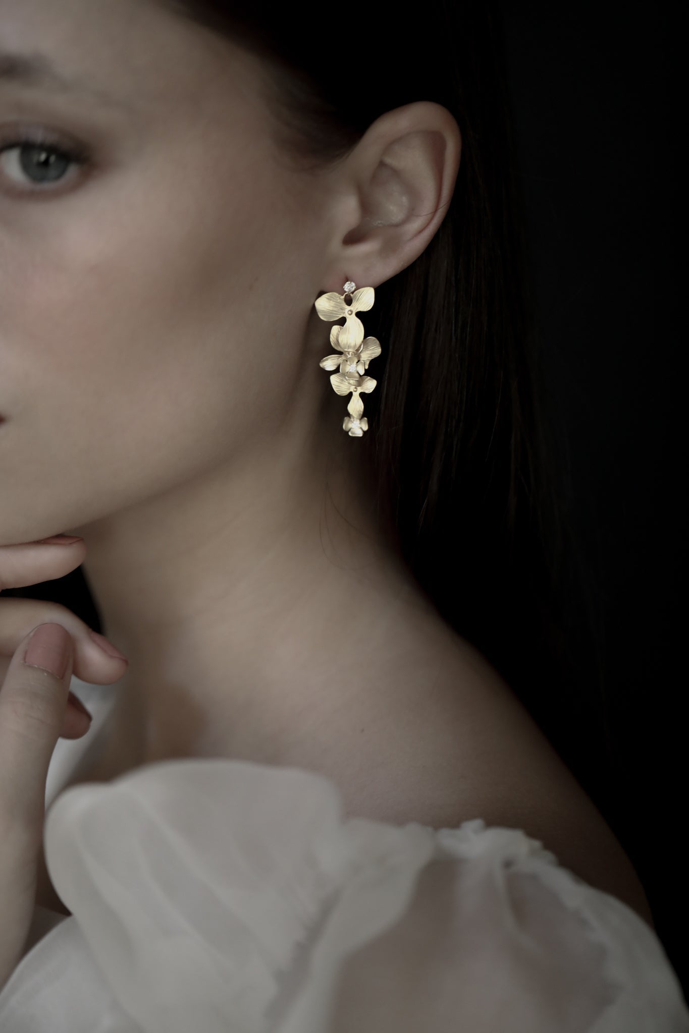 Floral Cascading Drop Earrings - Sale