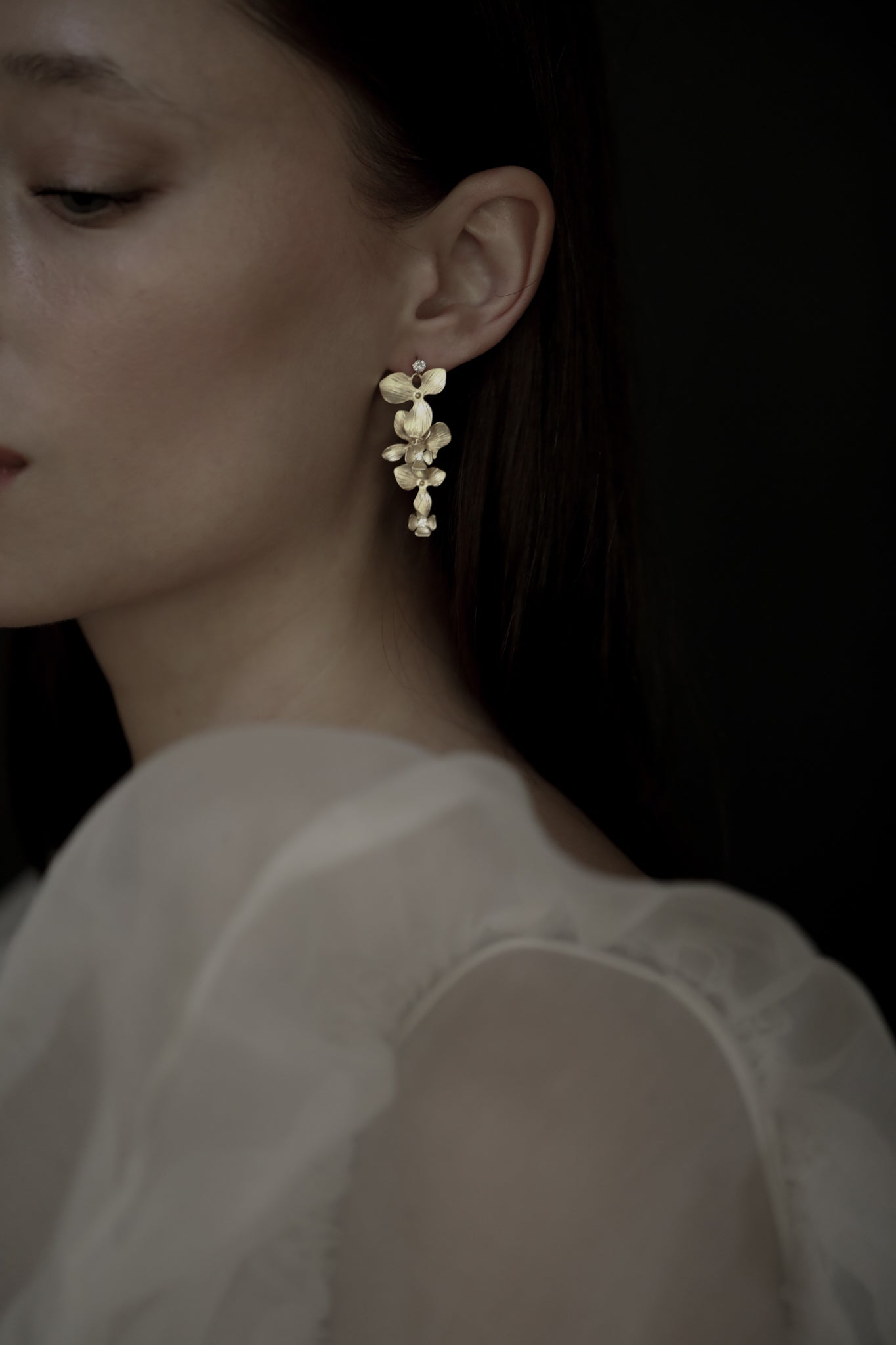 Floral Cascading Drop Earrings - Sale