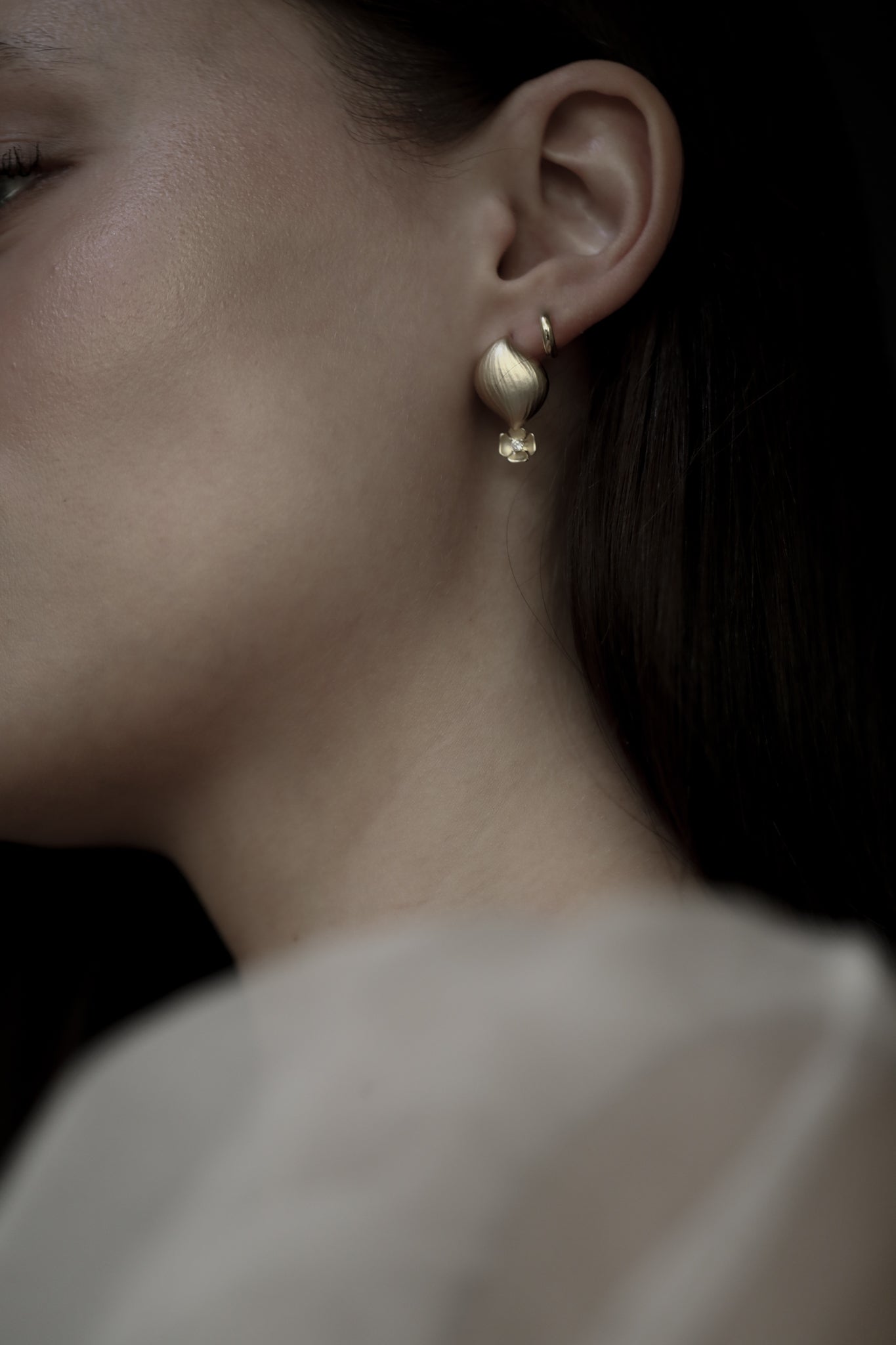 Floral Orb Drop Earrings - Sale