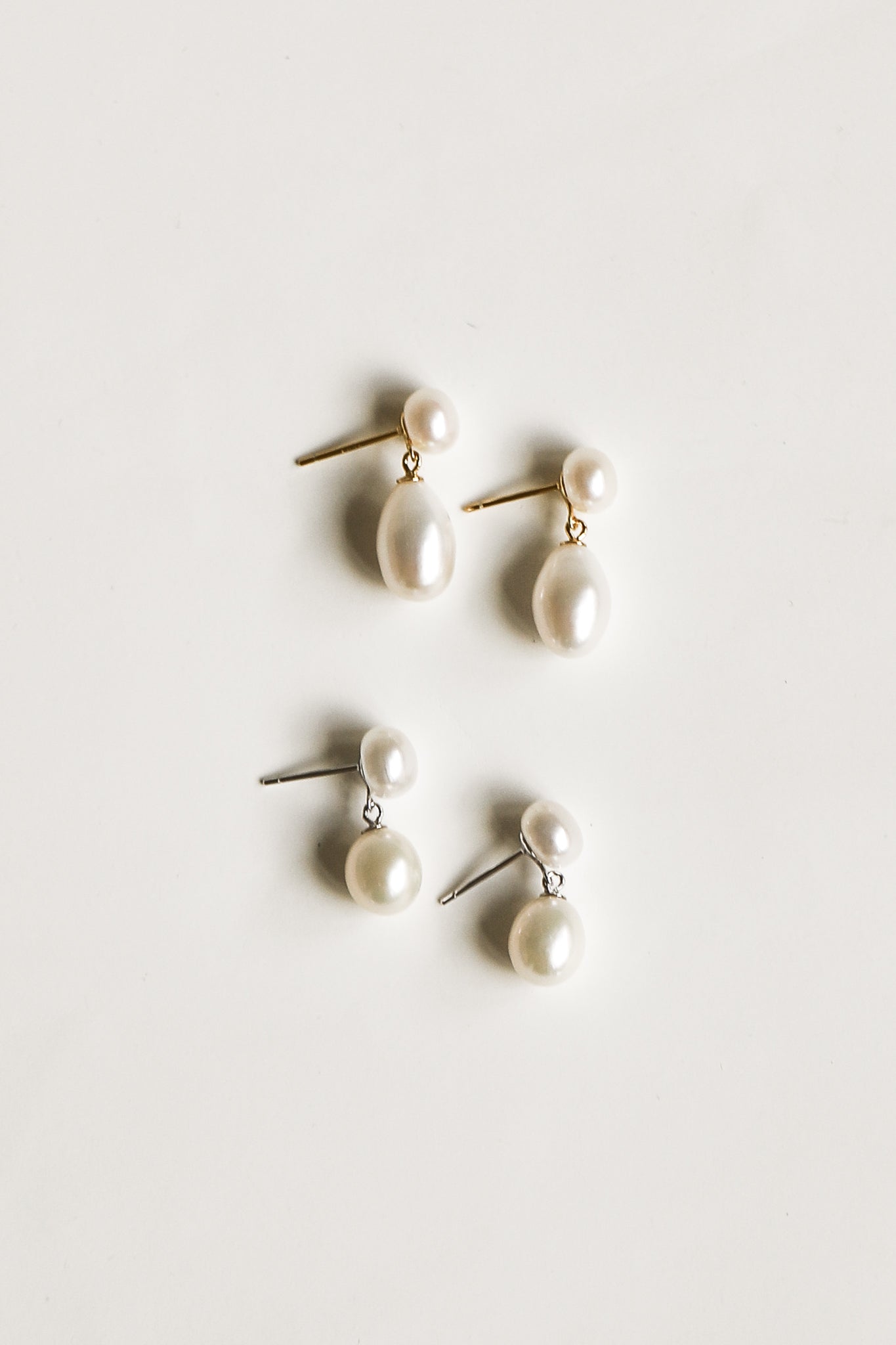Freshwater Pearl Double Drop Earrings - Sale