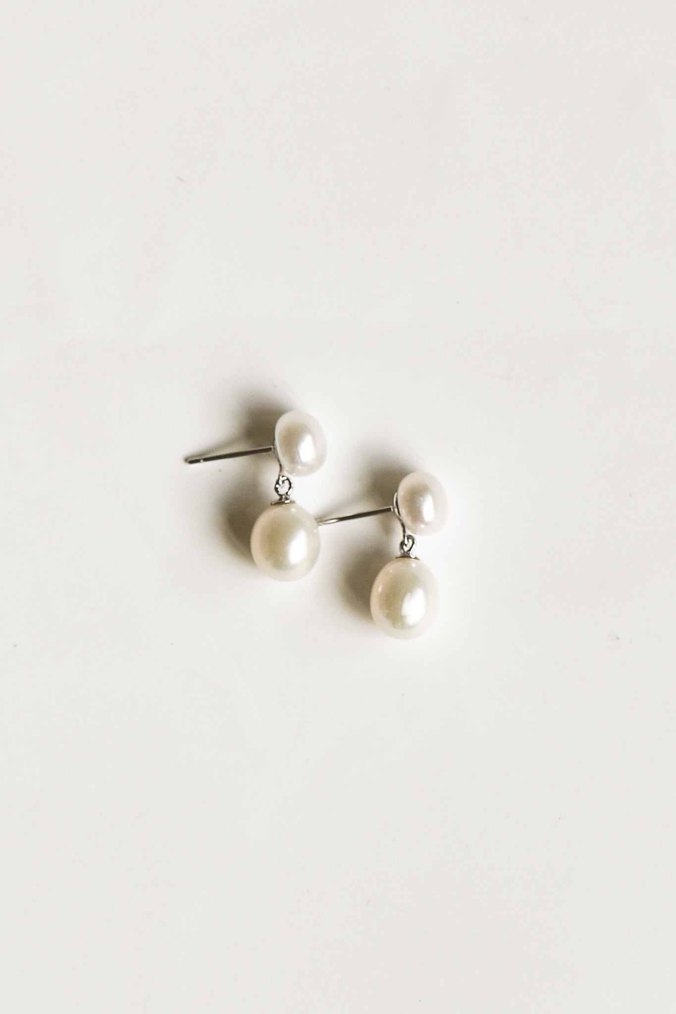 Freshwater Pearl Double Drop Earrings - Sale