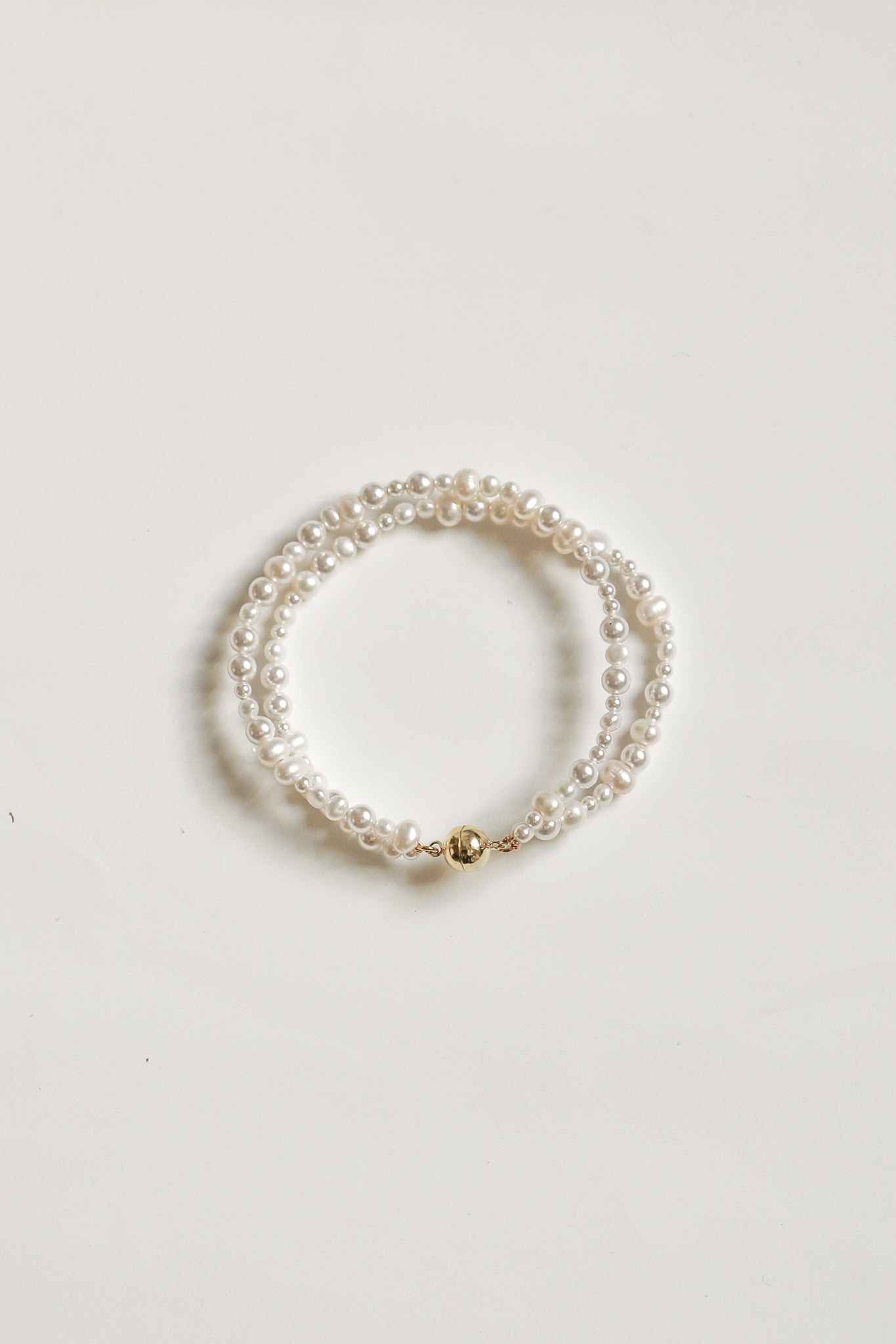 Double Strand Freshwater Pearl Bracelet