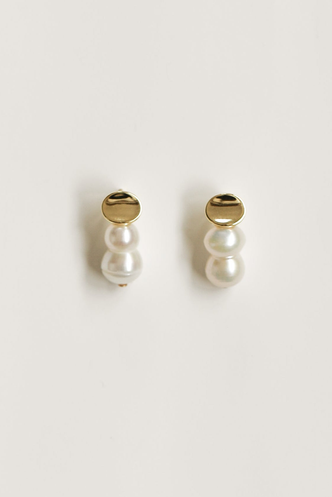 Micro Freshwater Pearl Stacked Drop Earrings - Sale
