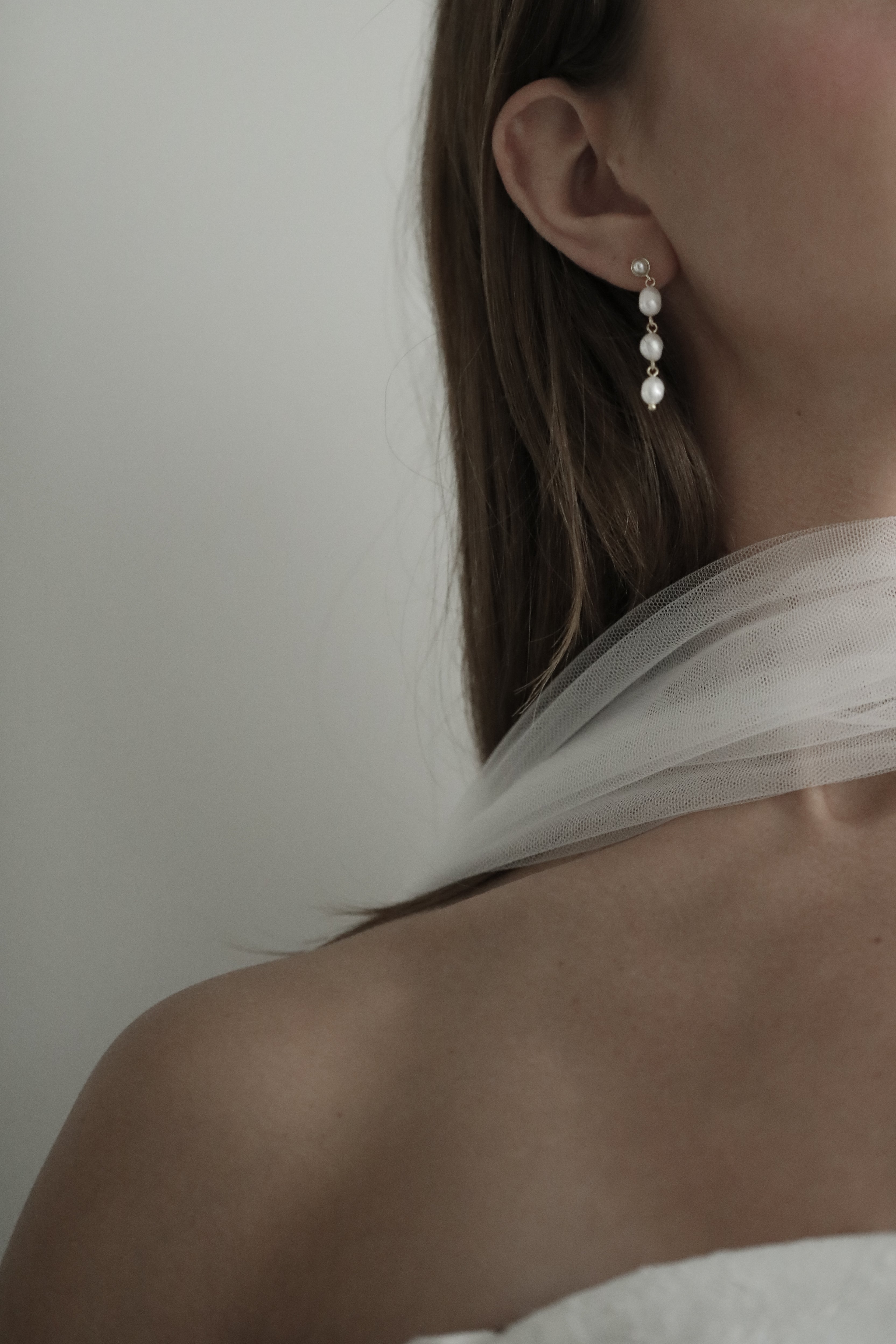 Stacked Pearl Tier Drop Earrings - Sale