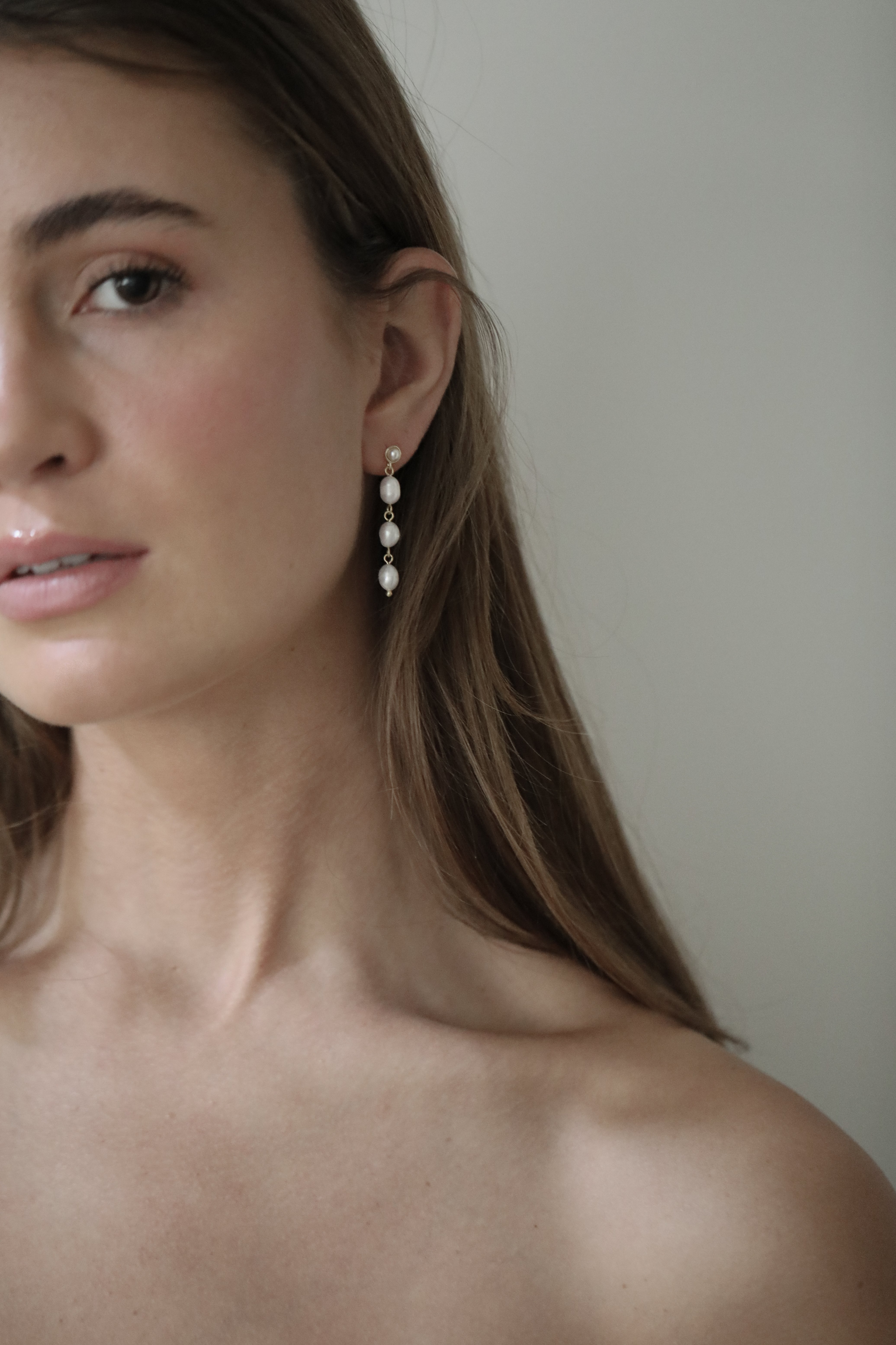 Stacked Pearl Tier Drop Earrings - Sale