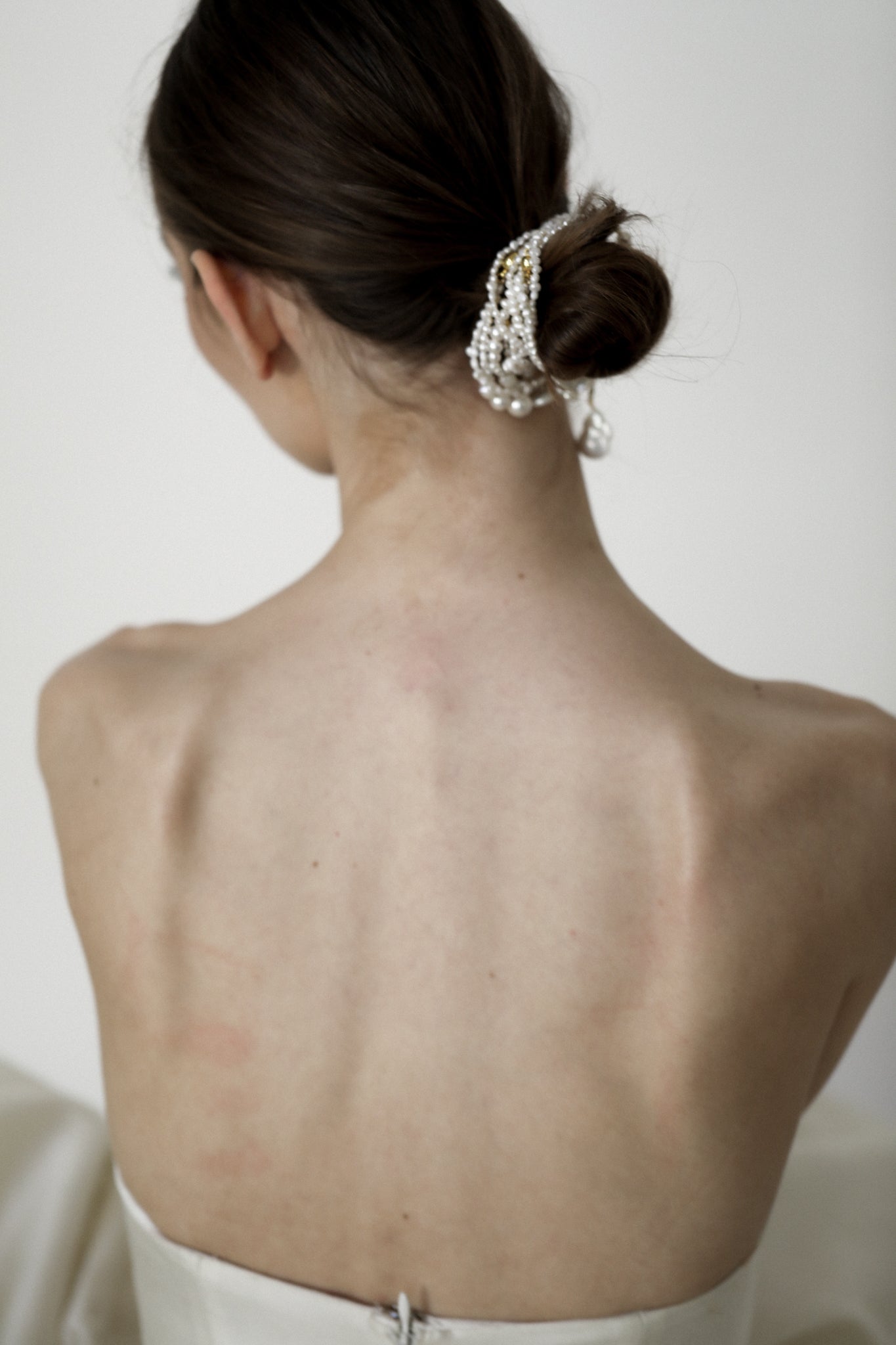 Freshwater Pearl Keshi Wrap Necklace | Bridal Wrap Necklace | A.B.