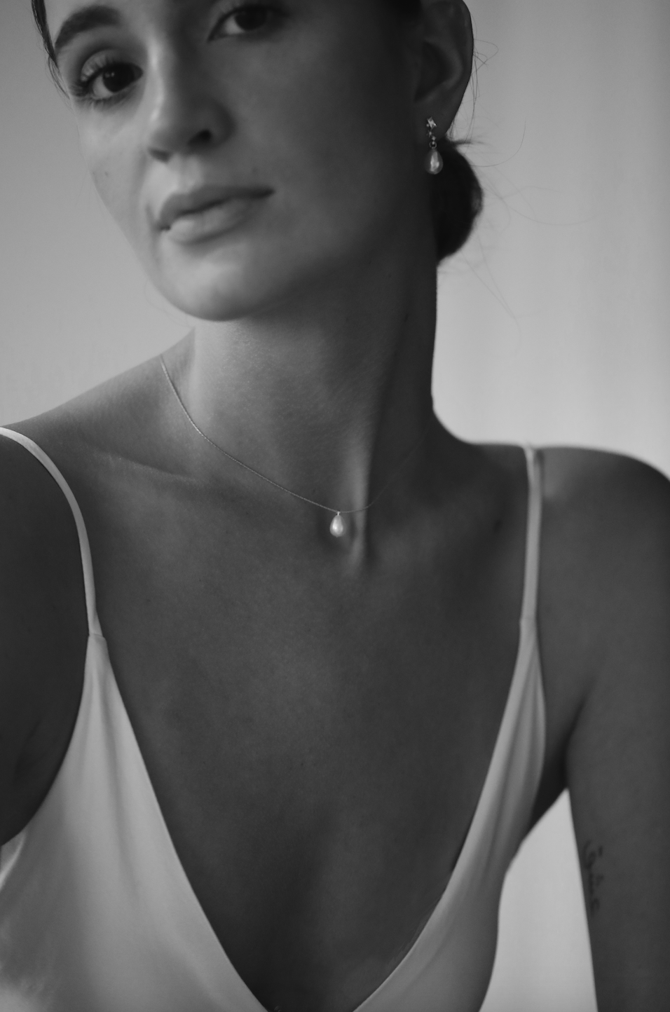 Micro Baroque Pearl Wrap Bolo Necklace