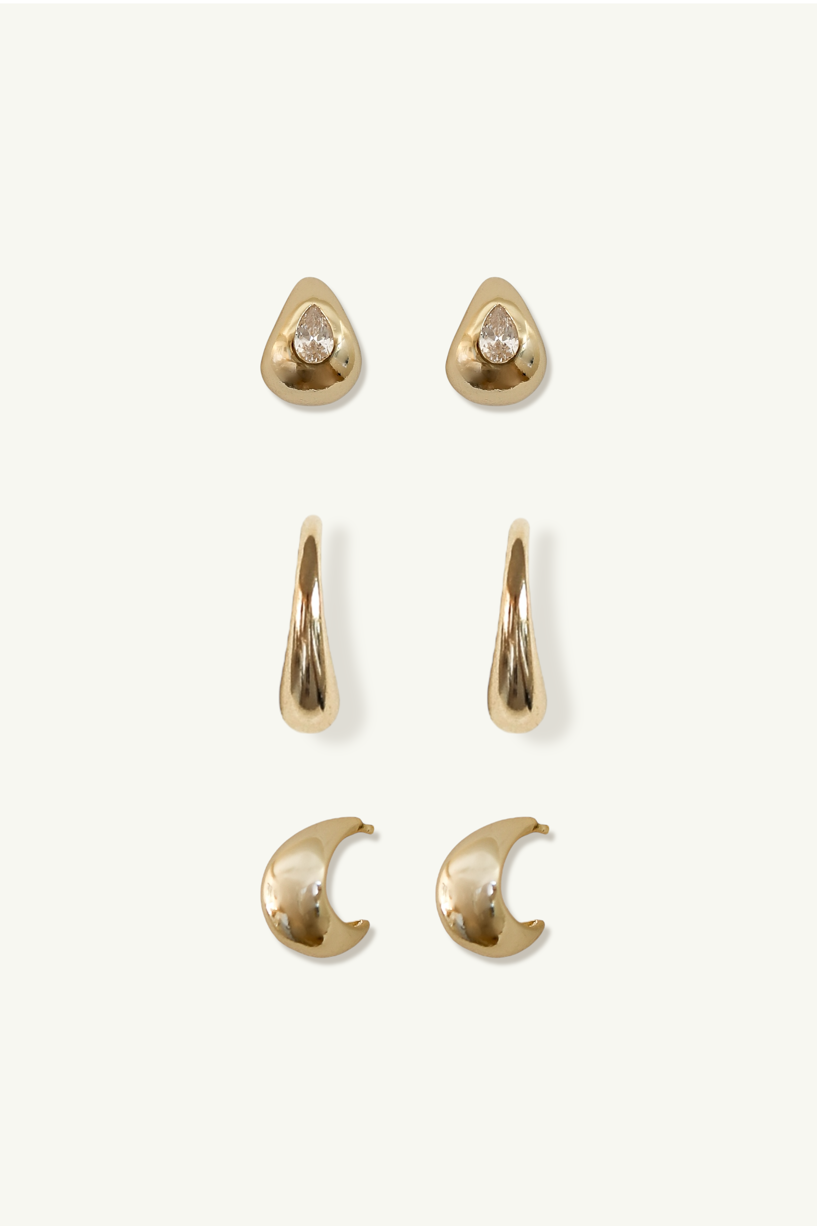 Micro Sculptural Orbs Stacker Set - Gold - Sale