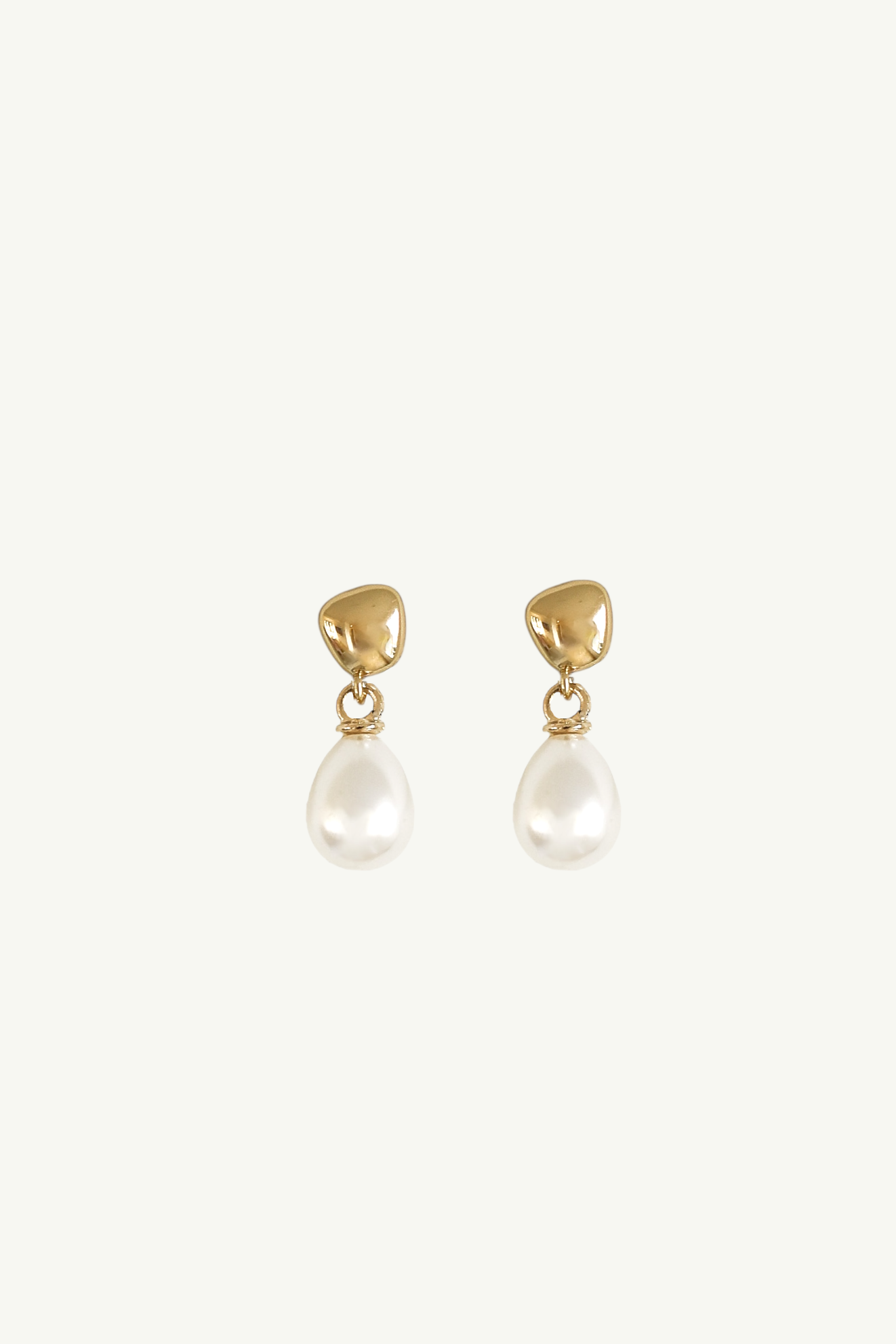 Micro Square Orb Pearl Drop Earrings - Sale