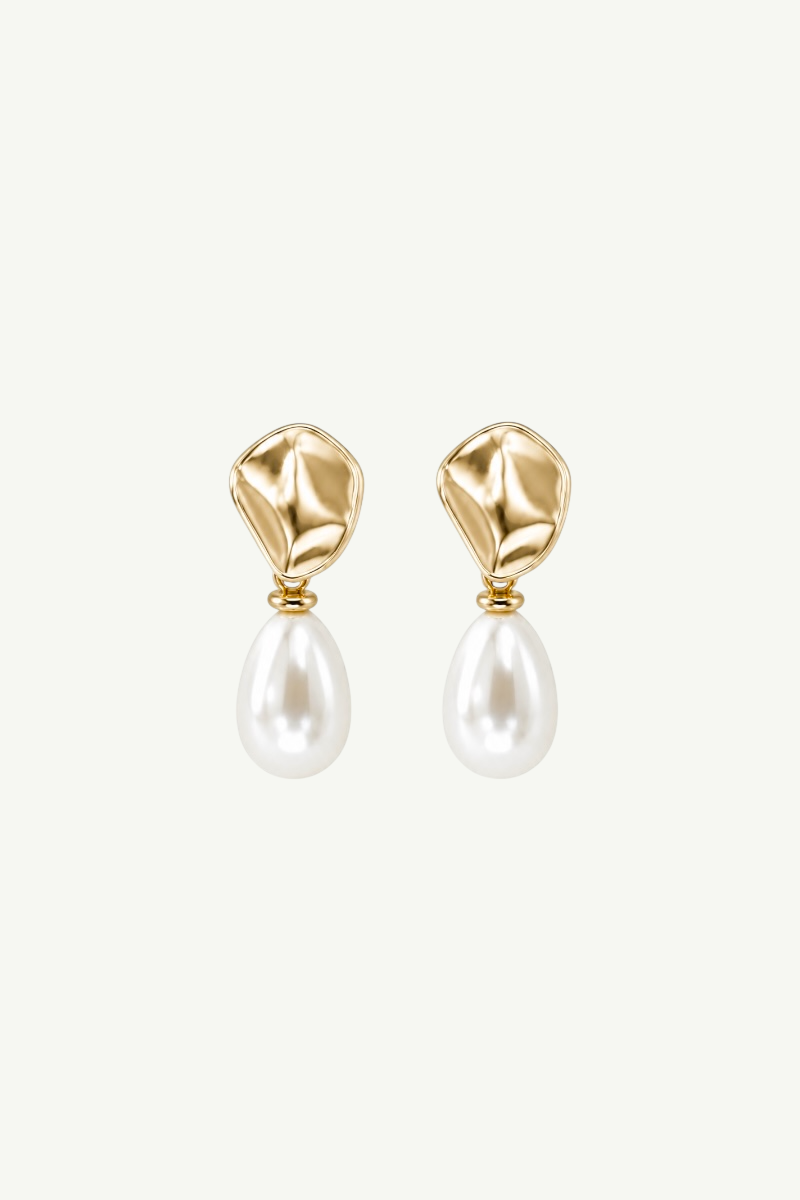 Sculptural Mini Pearl Drop Earrings - Sale