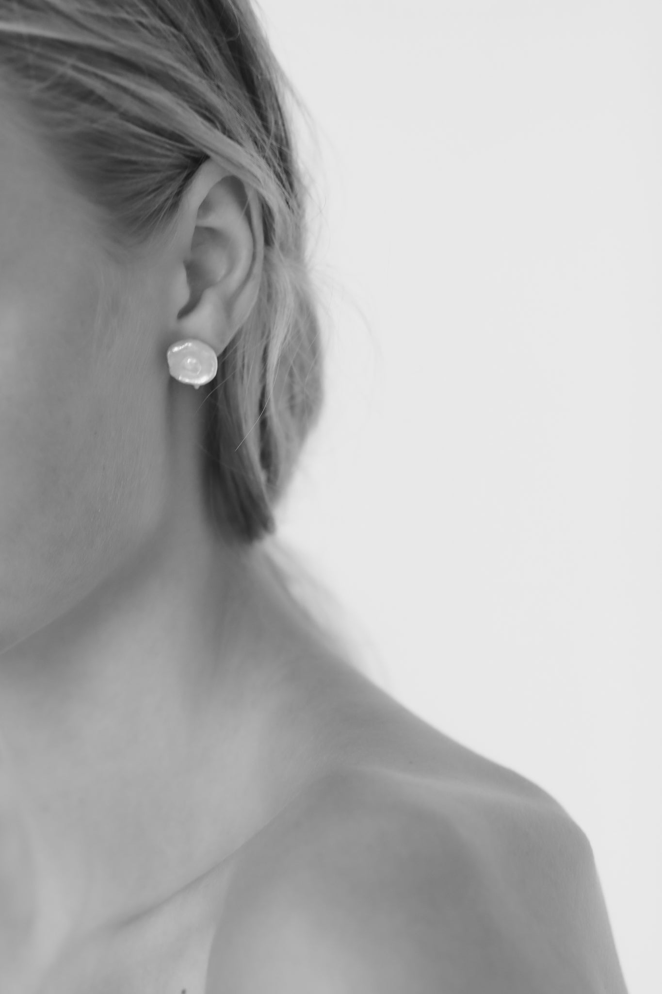 Oyster Pearl Stud Earrings - Sale