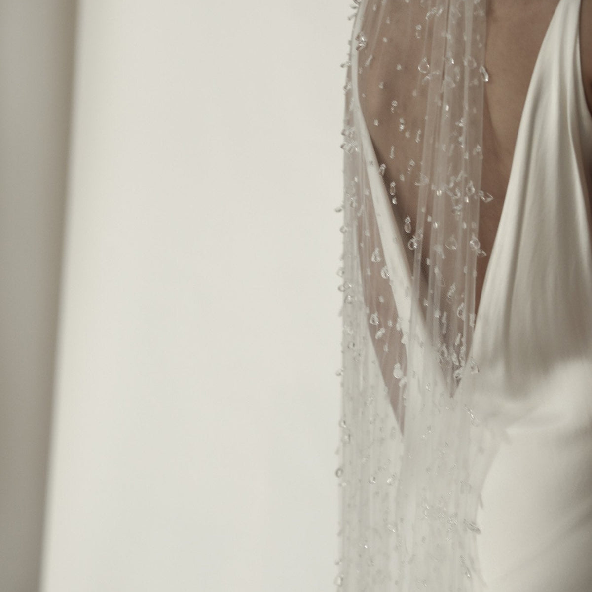 A.B. Ellie Sophie Veil Chapel Length Silk Chiffon Drop Wedding Veil | Bridal Veil | A.B. ELLIE main image 2