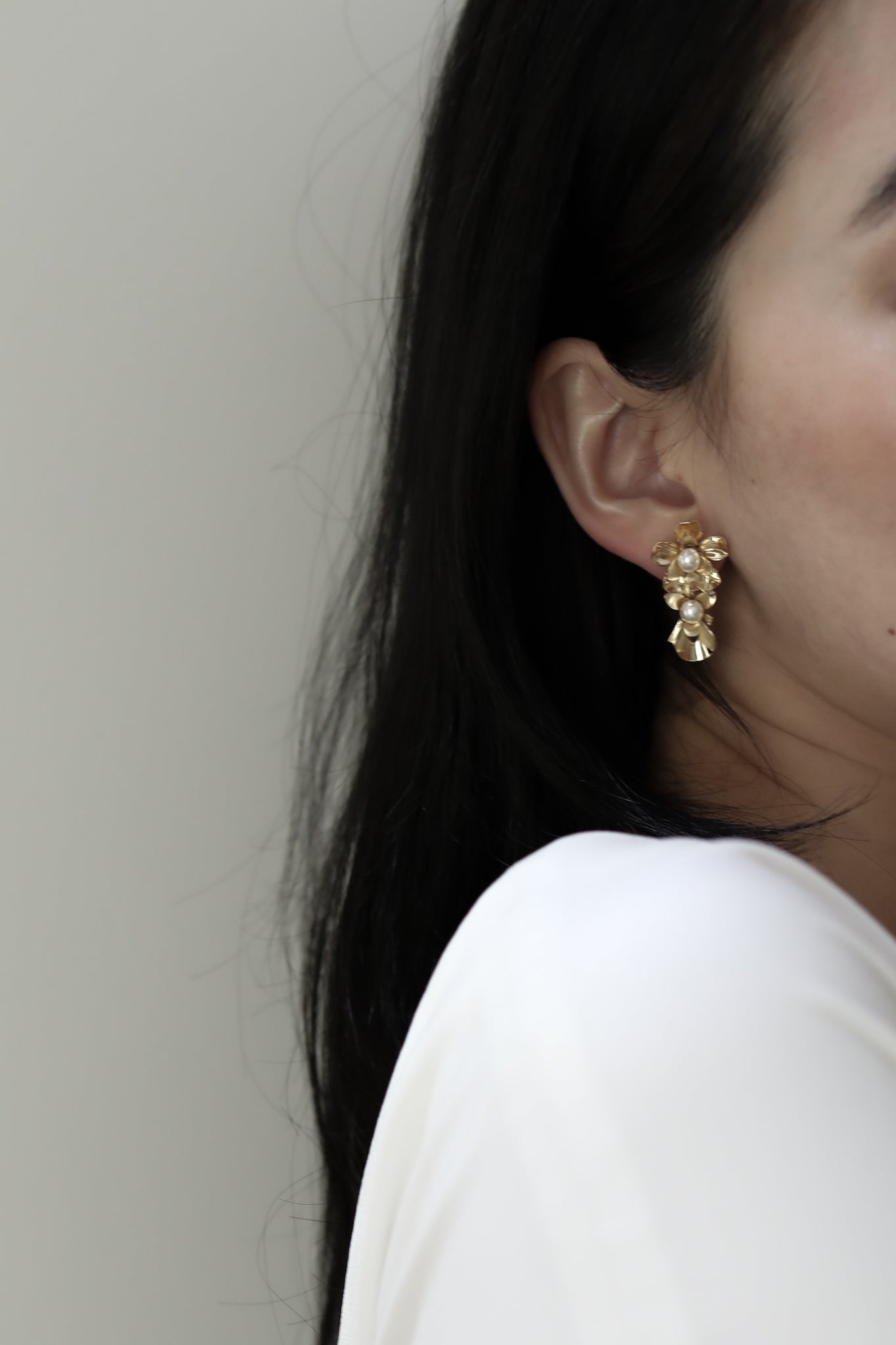 Raquel Flower Drop Earrings
